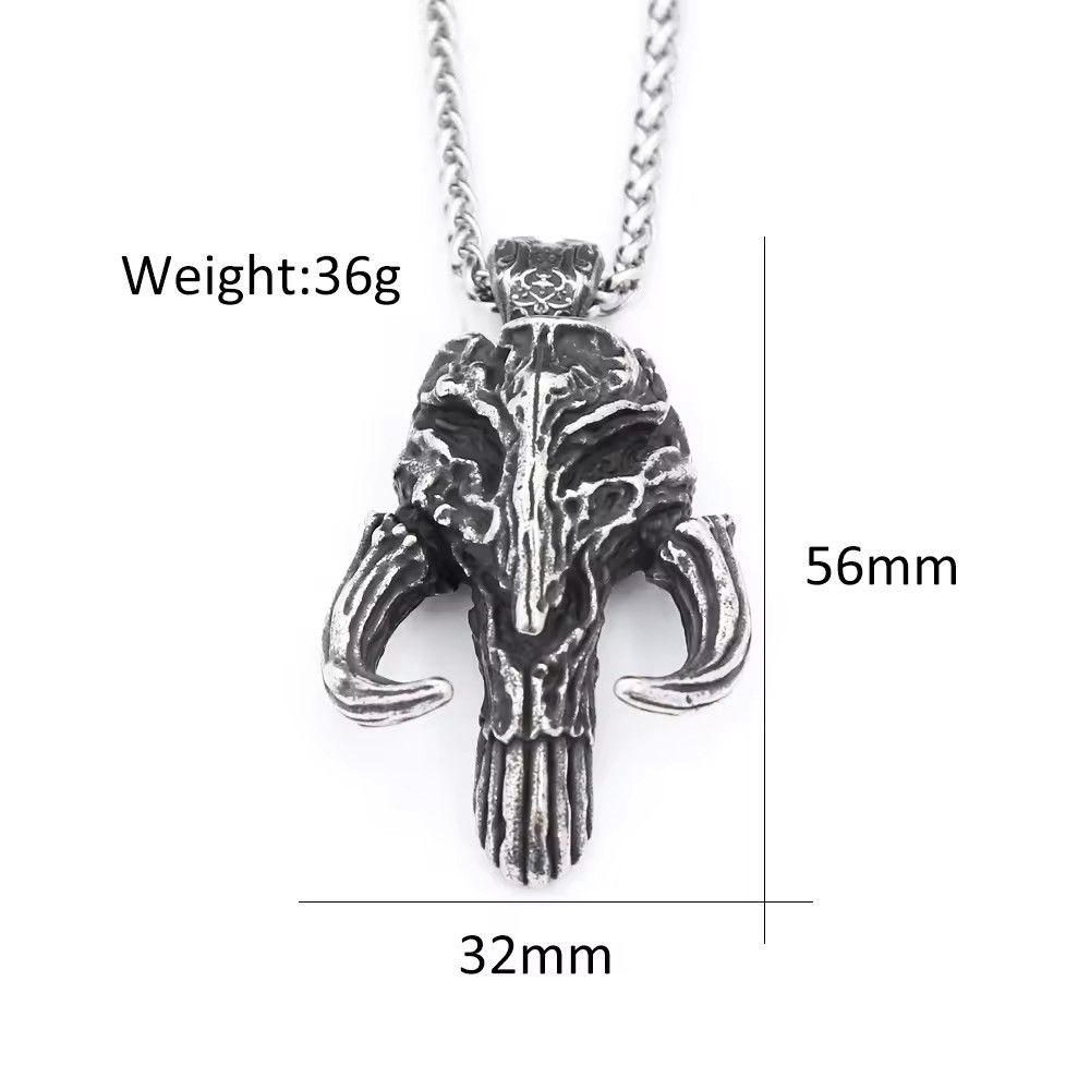 Jewelry Gothic Punisher Skull Mask Necklace Size ONE SIZE - 6 Thumbnail