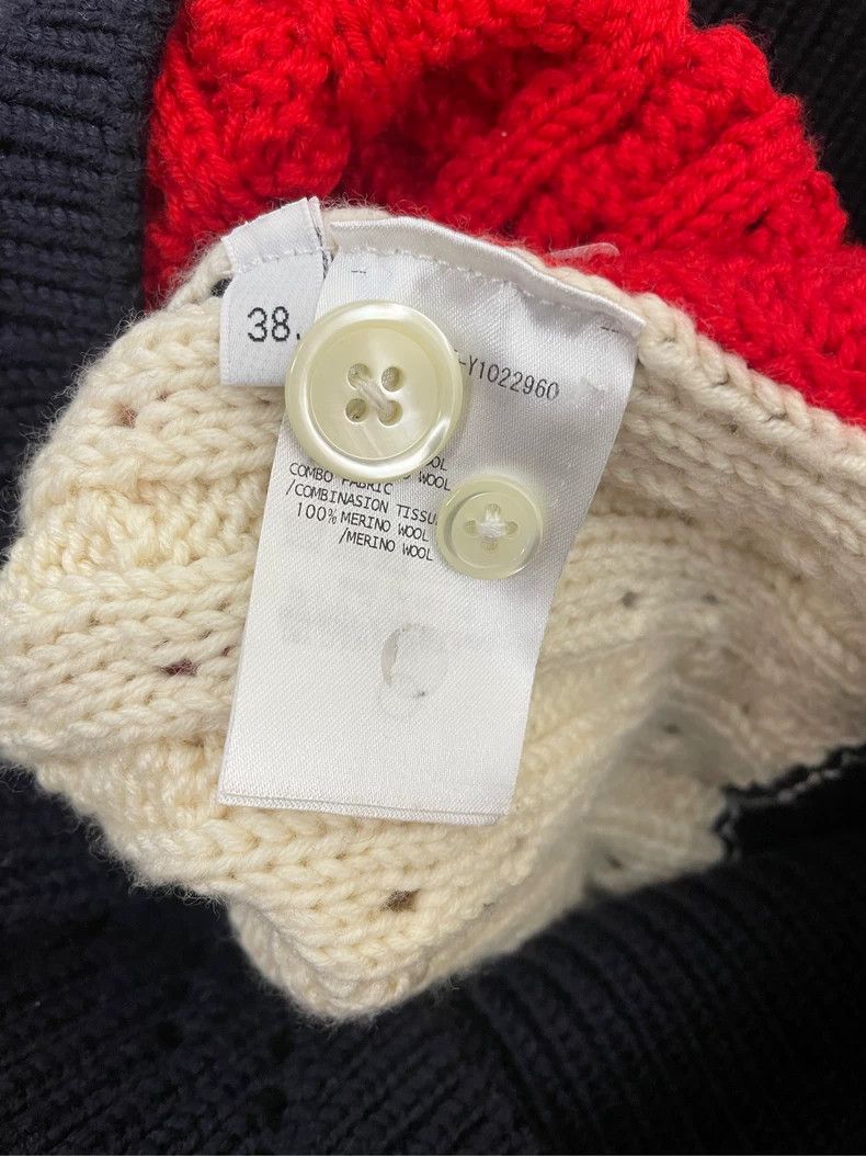 Thom Browne Thom Browne American red and Tibetan blue blended wool swe Size XS / US 0-2 / IT 36-38 - 6 Thumbnail