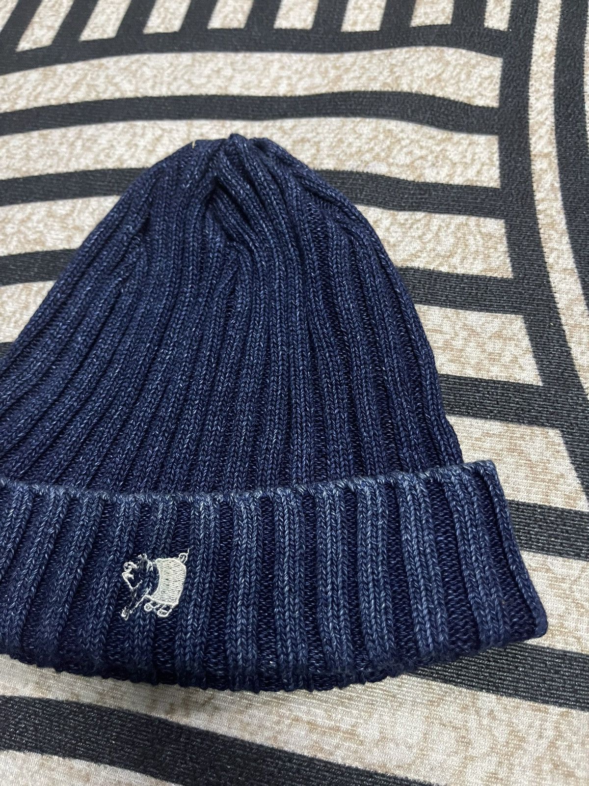 Studio D'Artisan 90s STUDIO D ARTISAN INDIGO SMALL LOGO BEANIE HAT Size ONE SIZE - 3 Thumbnail