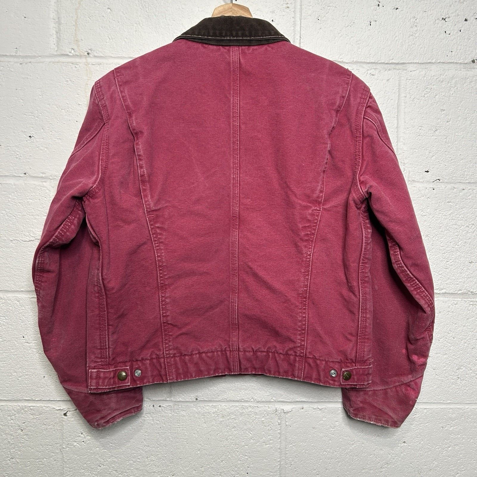 Carhartt Y2K Carhartt Sherpa-Lined Detroit Jacket “Raspberry” WJ097 Size S / US 4 / IT 40 - 2 Thumbnail
