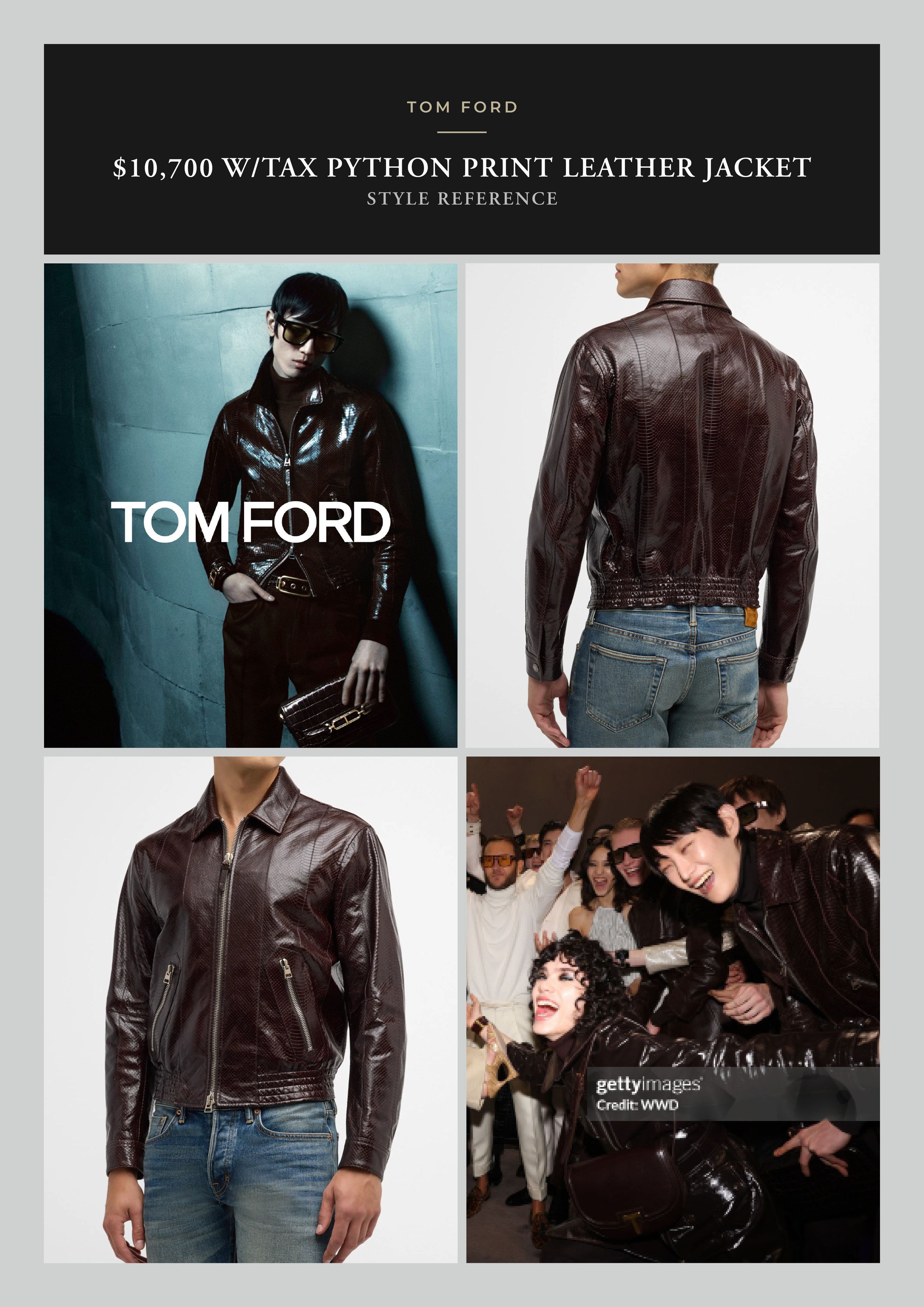 Tom Ford Fits smaller, Ultimate NWT $10,700 w/tax Python Jacket Size US XL / EU 56 / 4 - 15 Thumbnail