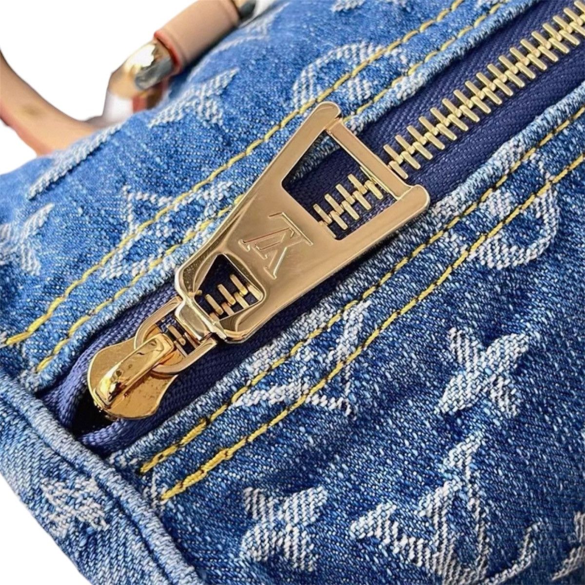 Louis Vuitton Louis Vuitton Papillon handbag Monogram Denim Size ONE SIZE - 6 Thumbnail
