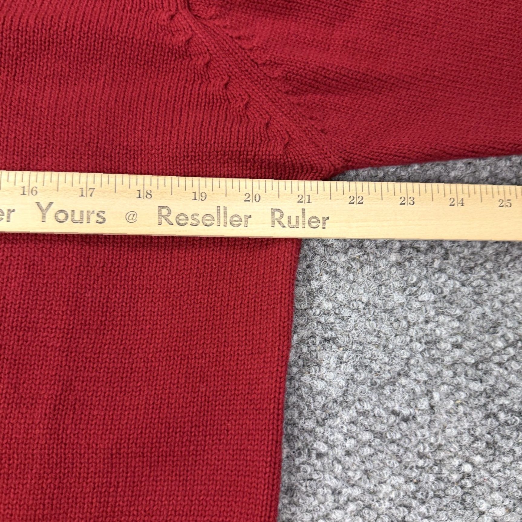 Oscar De La Renta Oscar de la Renta Sweater Mens M Red Windowpane Cable Knit Crewneck Cotton Size US M / EU 48-50 / 2 - 7 Thumbnail