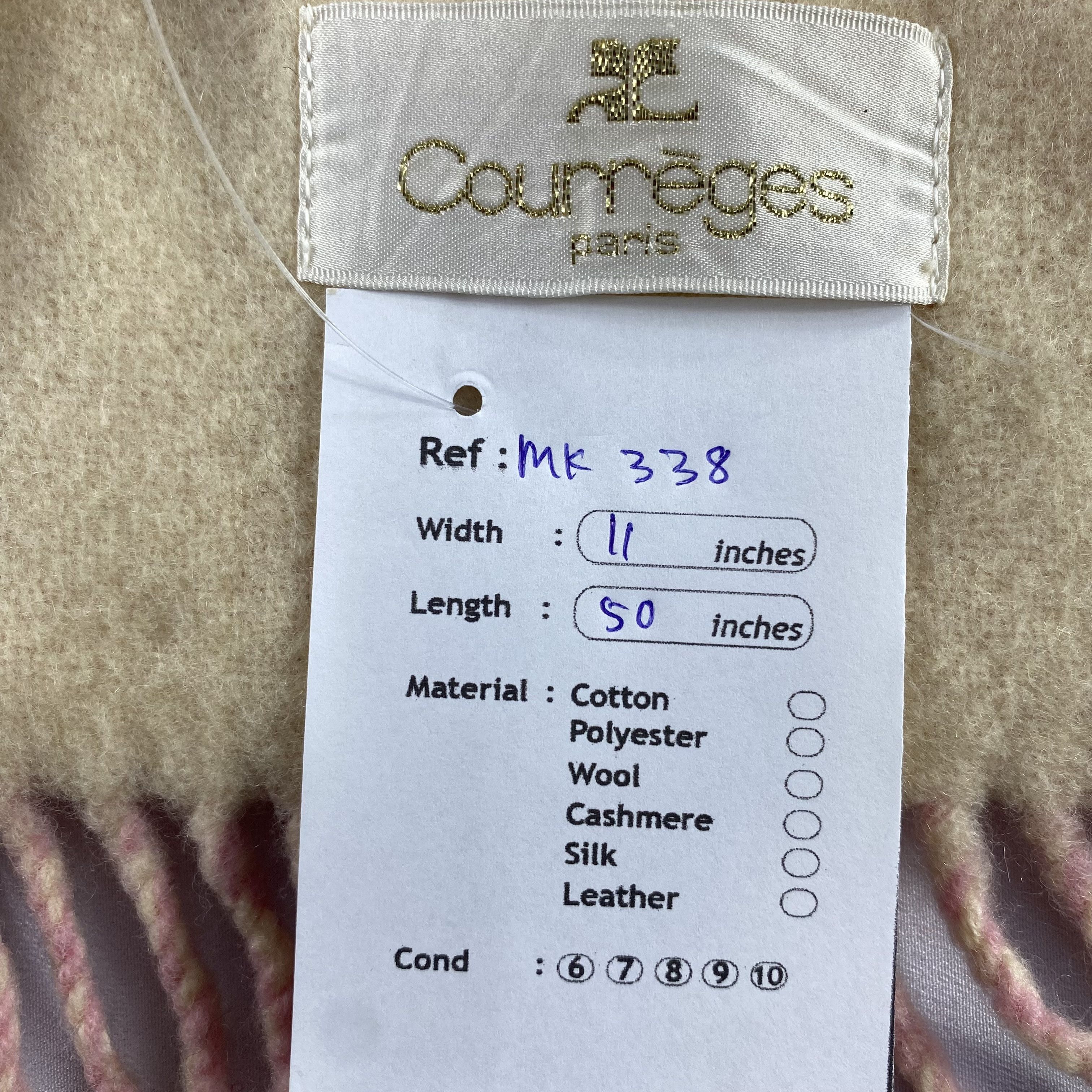 Courreges Courreges Scarf Neck Wrap Wool Muffler Size ONE SIZE - 8 Thumbnail