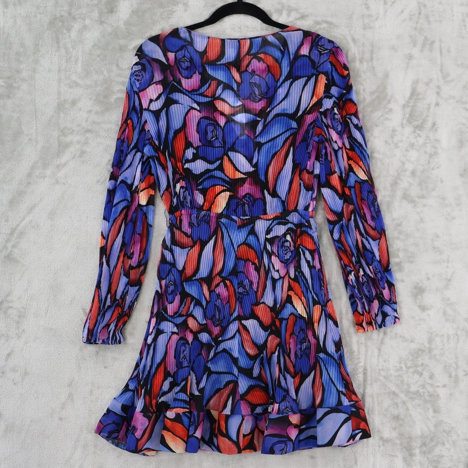 MILLY Milly Liv Dream Rose Print Dress Womens 4 Blue Pleated Artsy Size S / US 4 / IT 40 - 3 Thumbnail