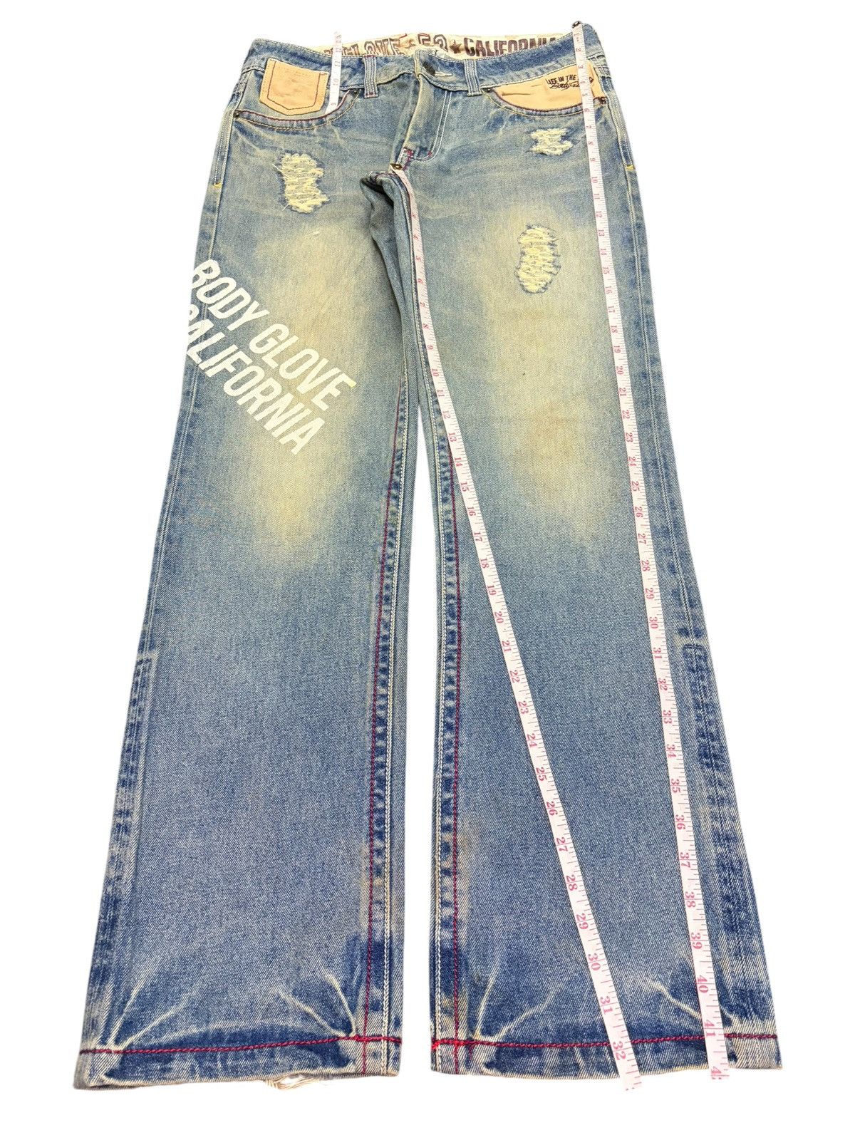 Body Glove Vintage Body Glove Funk Style Distressed Flare Jeans Size US 32 / EU 48 - 7 Thumbnail