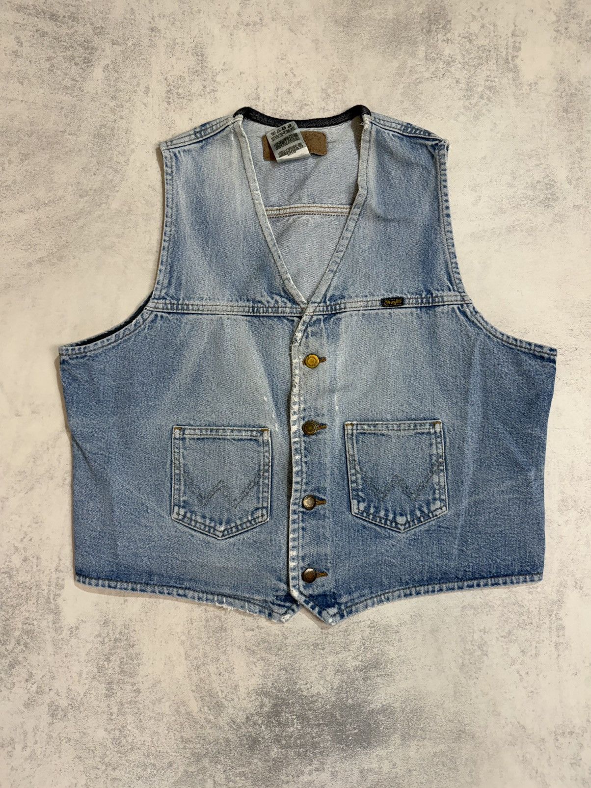 Wrangler Wrangler Men's Blue Jean Western Cowboy Waistcoat 90s Size US XL / EU 56 / 4 - 1 Thumbnail