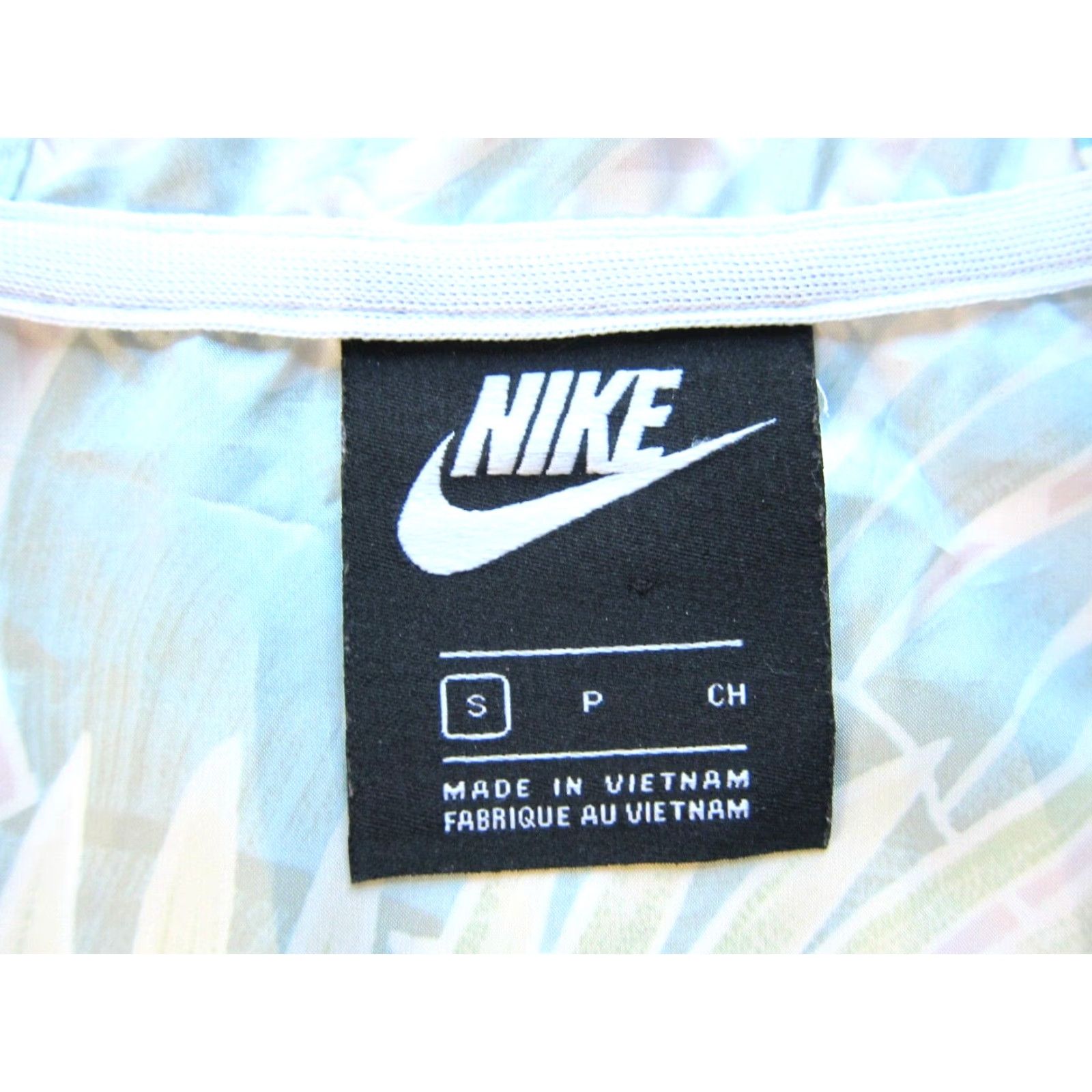 Nike VINTAGE Nike Pink Green Blue Tropical Hawaiian Full Zip Hooded Crop Windbreaker Jacket S Size S / US 4 / IT 40 - 3 Thumbnail