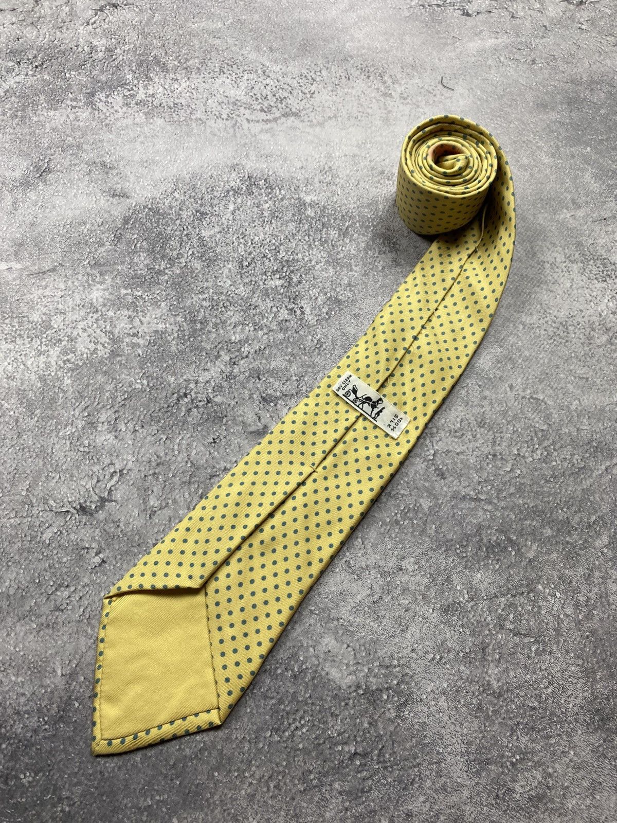 Hermes Hermes Tie Paris 100% Silk Made In France Polka Dot Necktie Size ONE SIZE - 1 Thumbnail