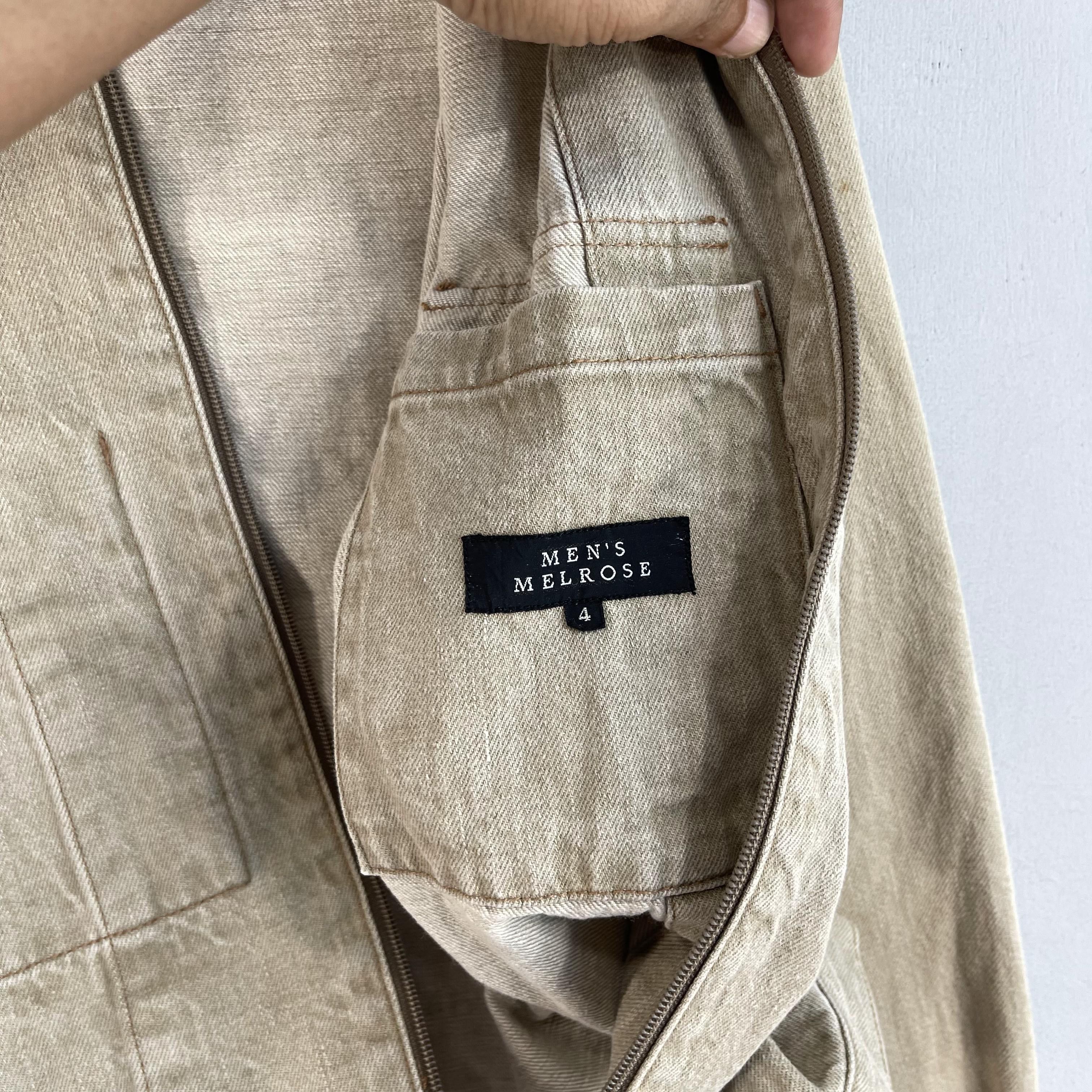 Japanese Brand × Melrose Vintage MEN'S MELROSE Denim Zipper Distressed Jacket Size US M / EU 48-50 / 2 - 7 Thumbnail