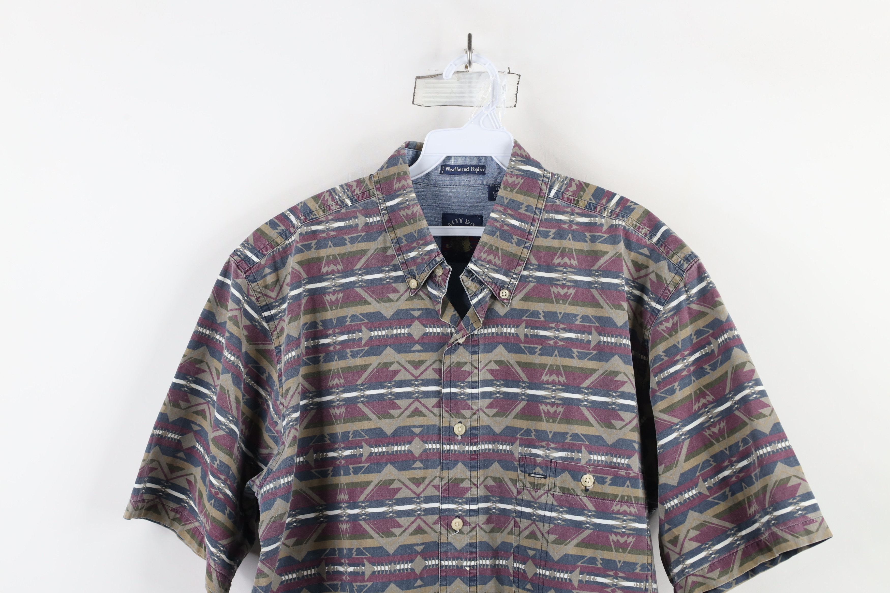 Vintage Vintage 90s Streetwear Stonewash Southwestern Button Shirt Size US L / EU 52-54 / 3 - 2 Thumbnail