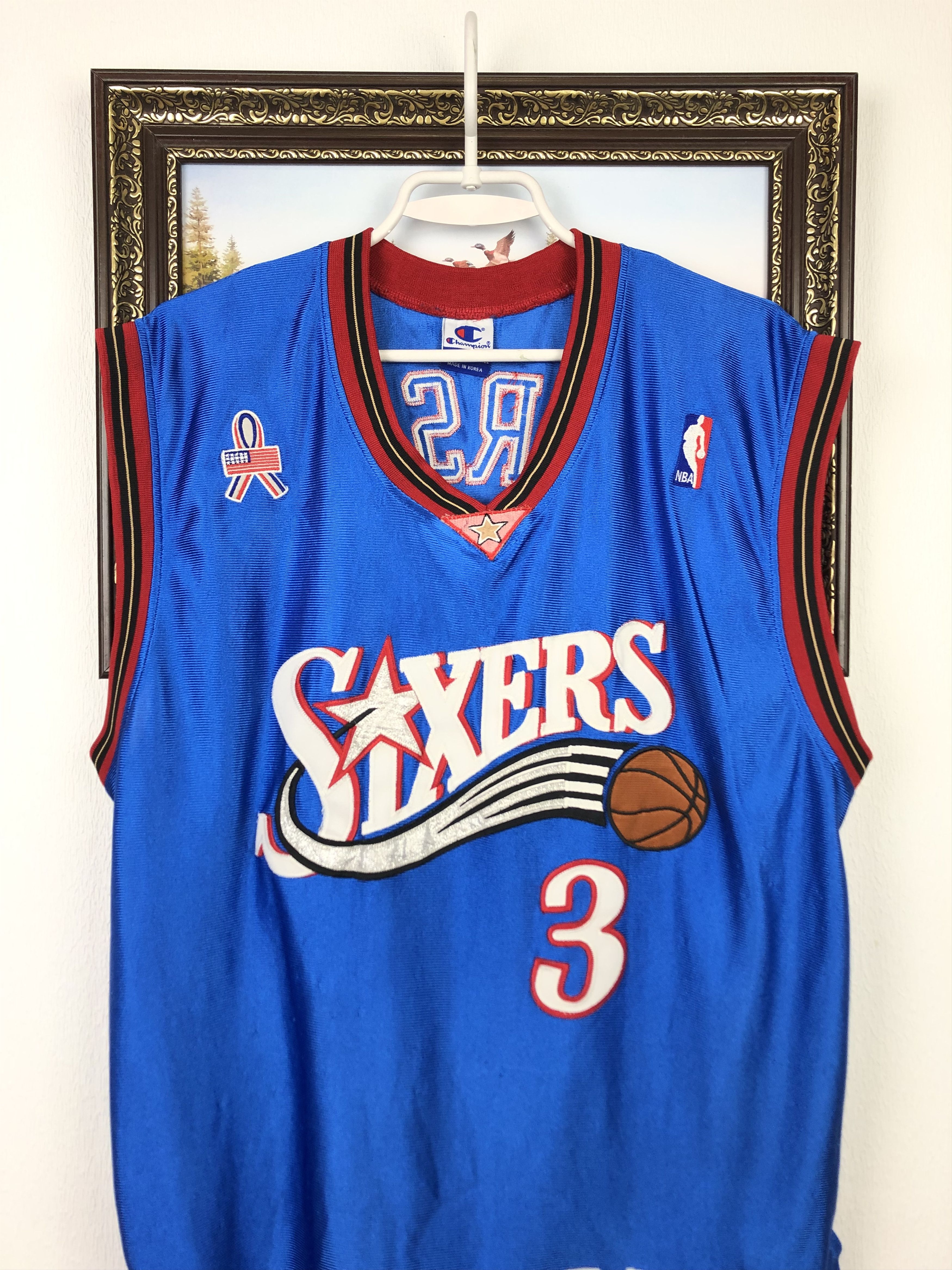 Champion Allen Iverson Vintage Champion 76ers Sixers Jersey Size US L / EU 52-54 / 3 - 2 Thumbnail