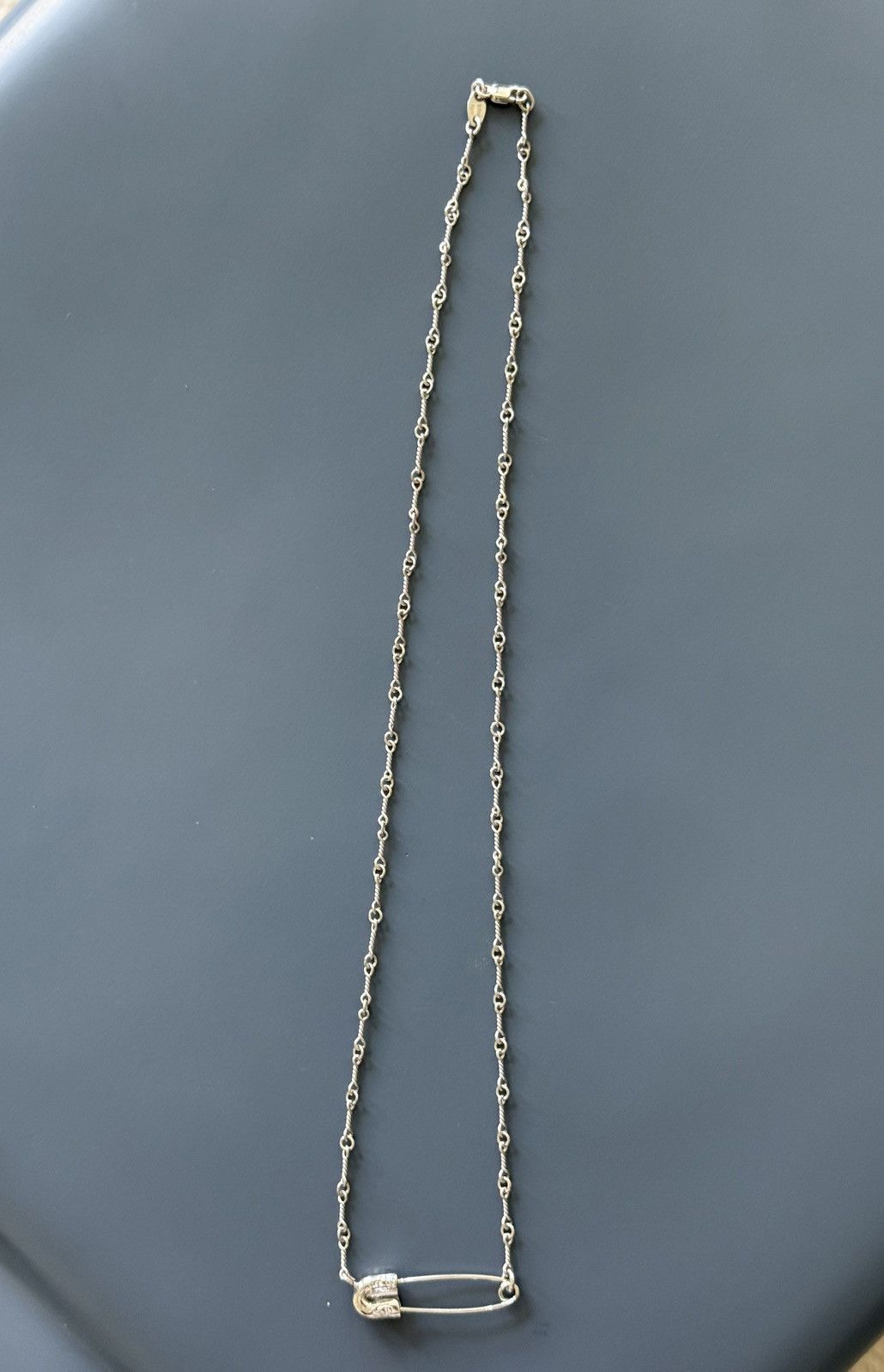 Chrome Hearts 🔥Chrome Hearts Twisted Chain White Gold Safety pin Neckalce🔥 Size ONE SIZE - 2 Thumbnail