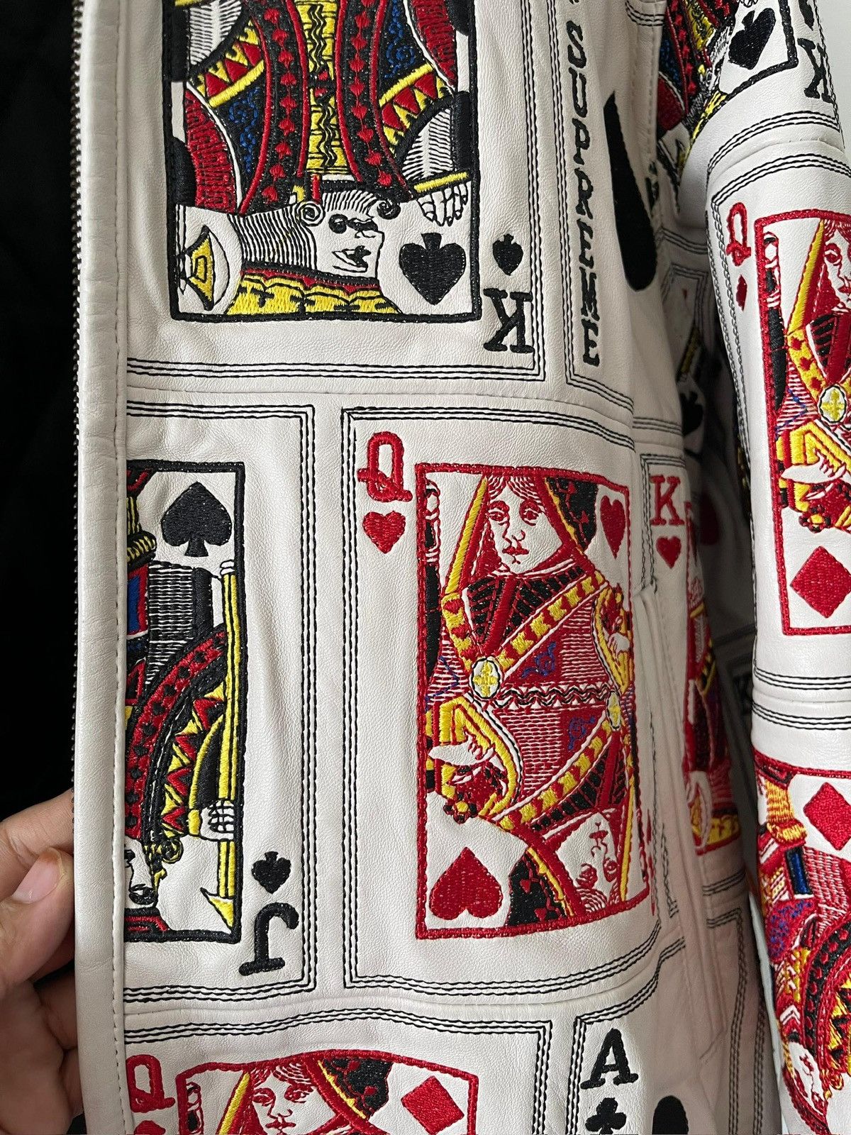 Supreme Court Card Leather Jacket