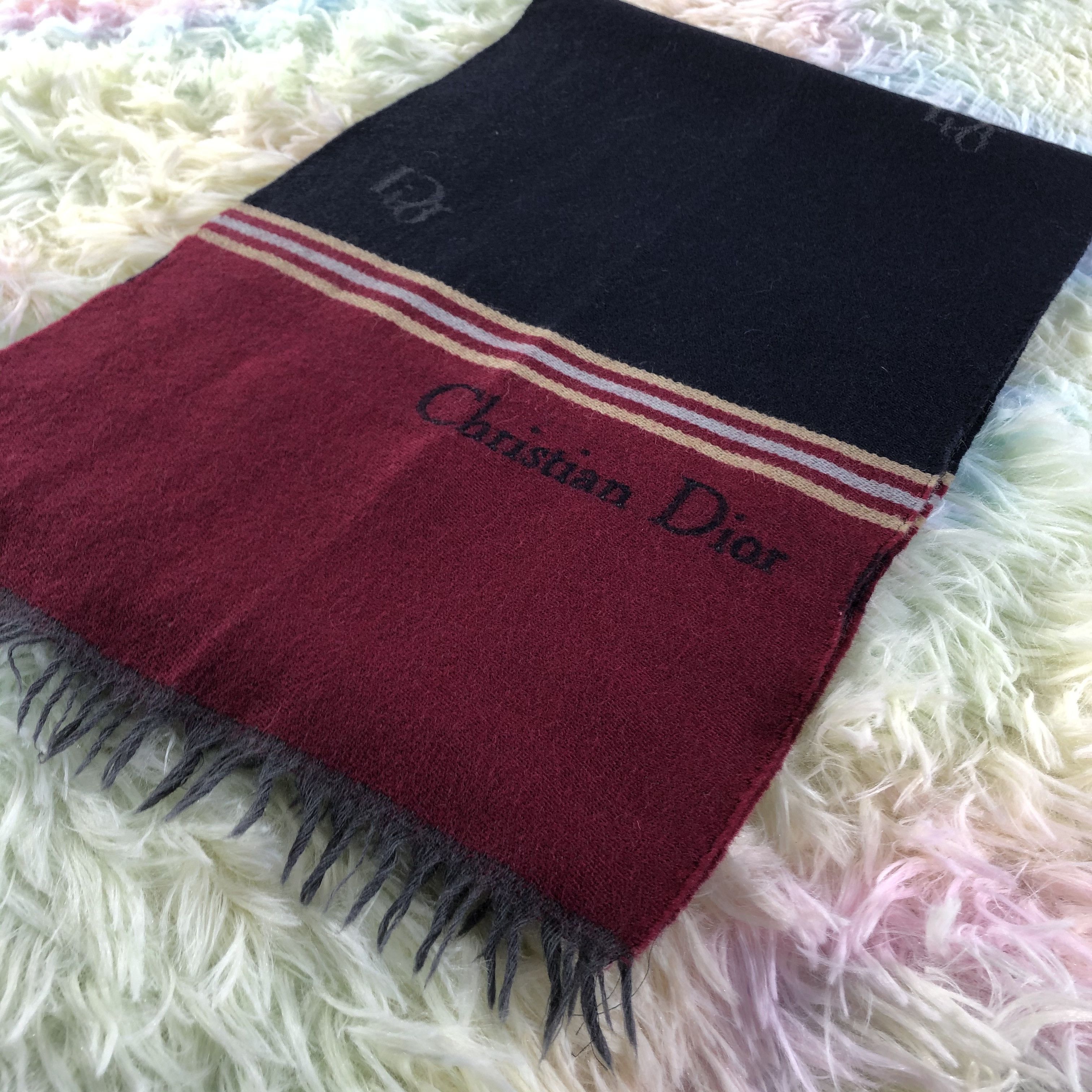Vintage Christian Dior Monsieur Scarf / Muffler / Neckwear - KM385 Size ONE SIZE - 3 Thumbnail