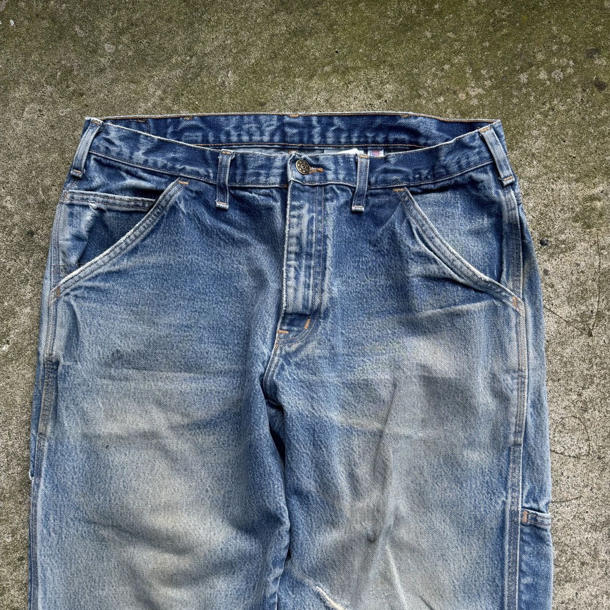 Vintage Sun Faded Thrashed Workwear Jeans ERD Grunge Distressed Size US 34 / EU 50 - 3 Thumbnail