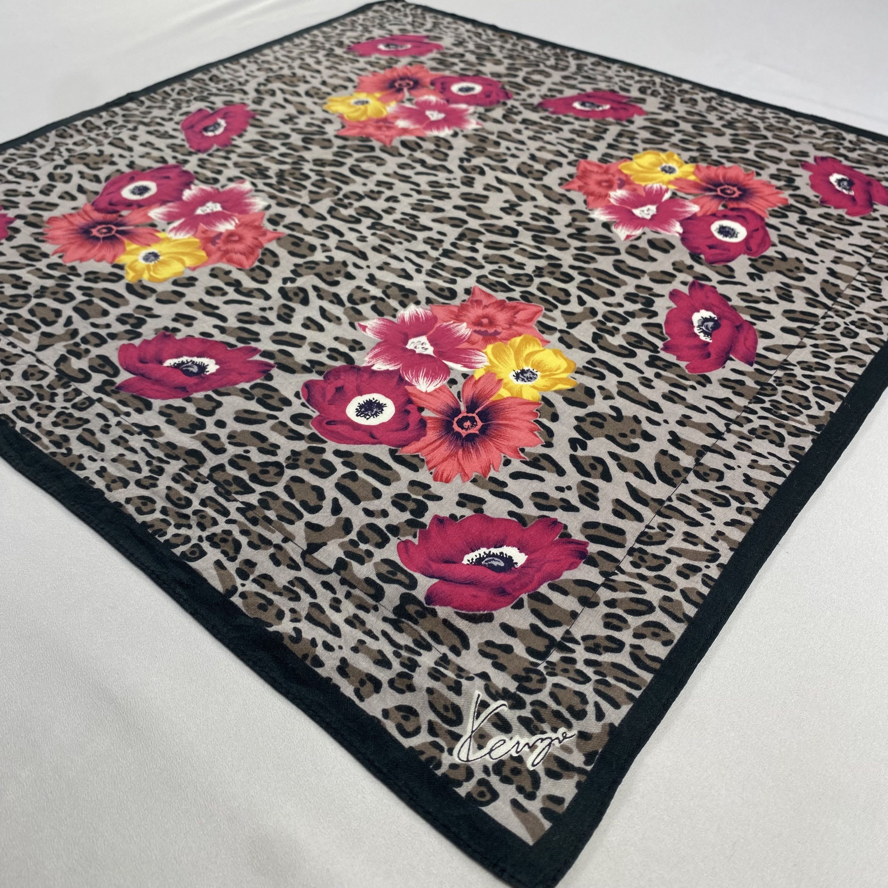 Kenzo × Vintage Kenzo Handkerchief / Neckerchief / Bandana-P1244 Size ONE SIZE - 2 Thumbnail