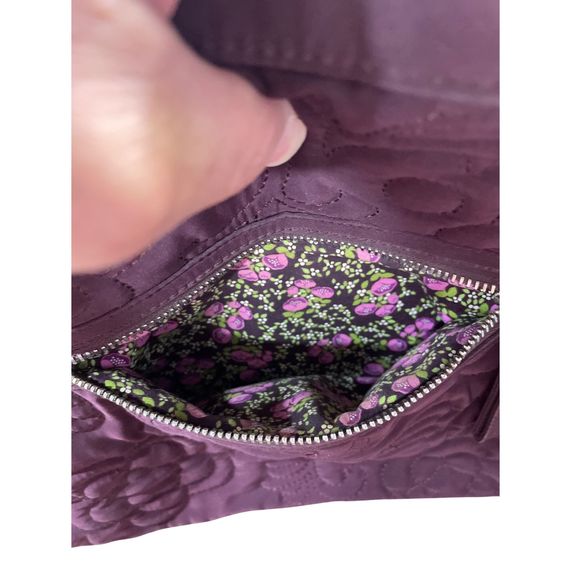 Vera Bradley Vera Bradley Womens Purple Quilted Medium Shoulder handbag m Size ONE SIZE - 14 Thumbnail
