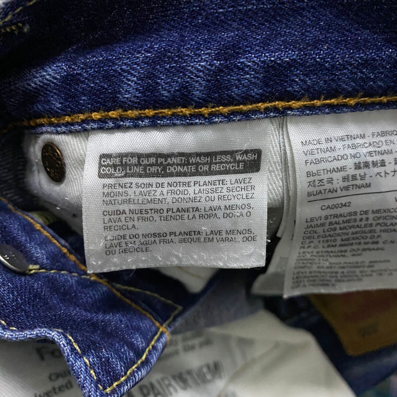 If Six Was Nine 💥Vintage Levis 503 Distressed Denim Kurt Cobain Style Size US 33 - 16 Thumbnail