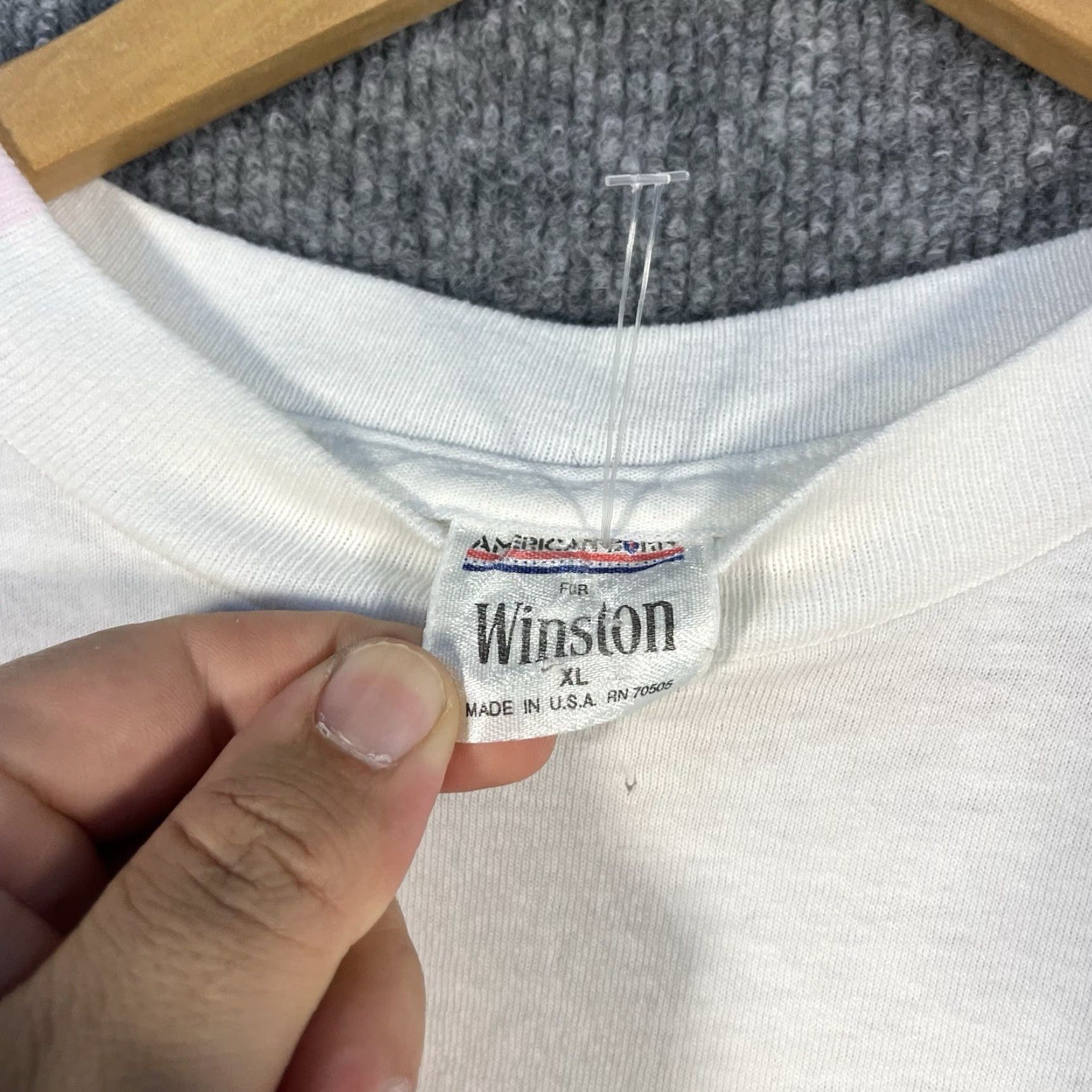 Vintage VINTAGE Winston Eagle Graphic Promo Pocket T-Shirt XL White Mens 90s Size US XL / EU 56 / 4 - 7 Thumbnail
