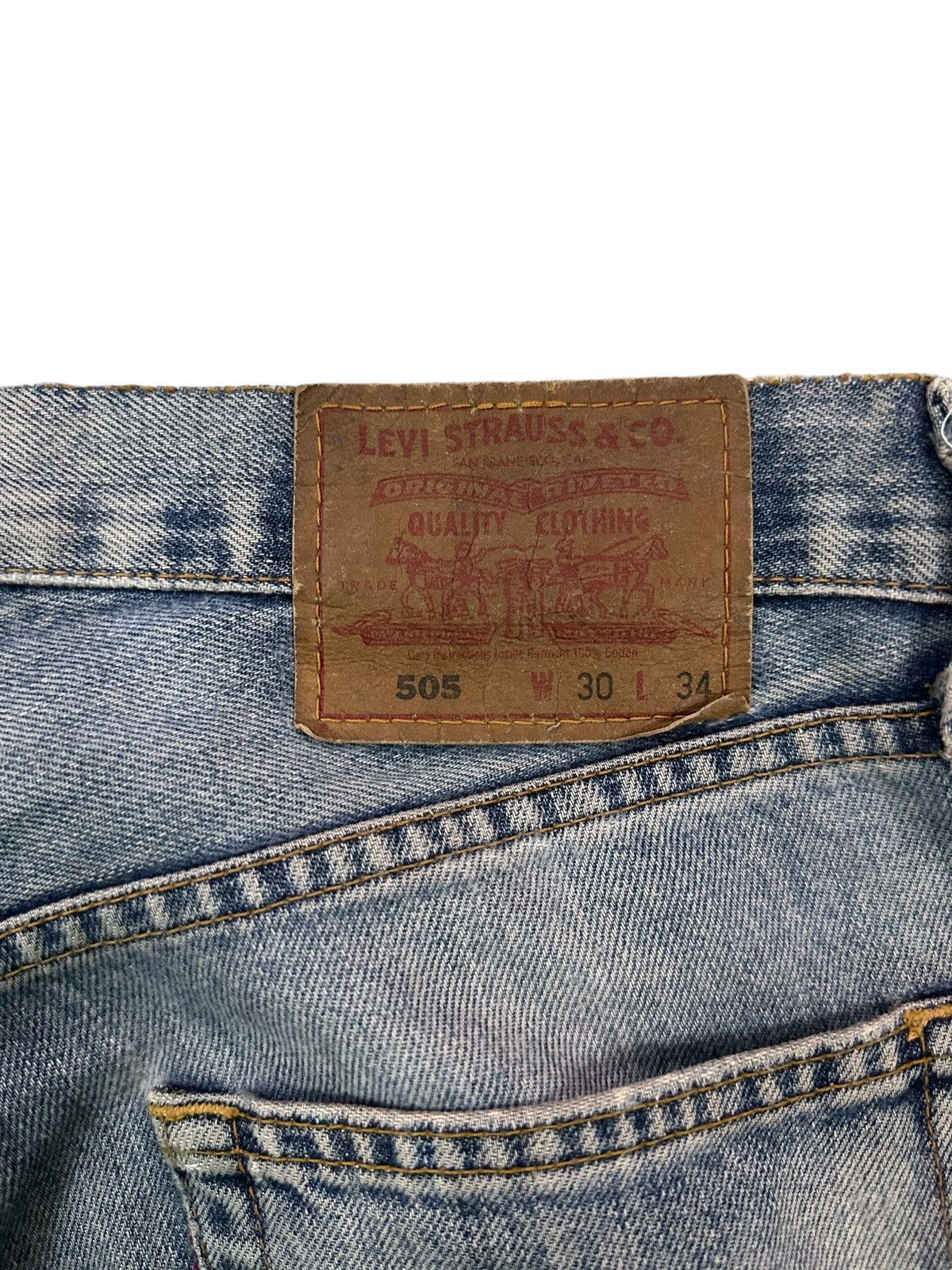 Levi's LEVIS 501 CUSTOM HIPPIE PATCHES DISTRESSED DENIM JEANS Size US 30 / EU 46 - 9 Thumbnail