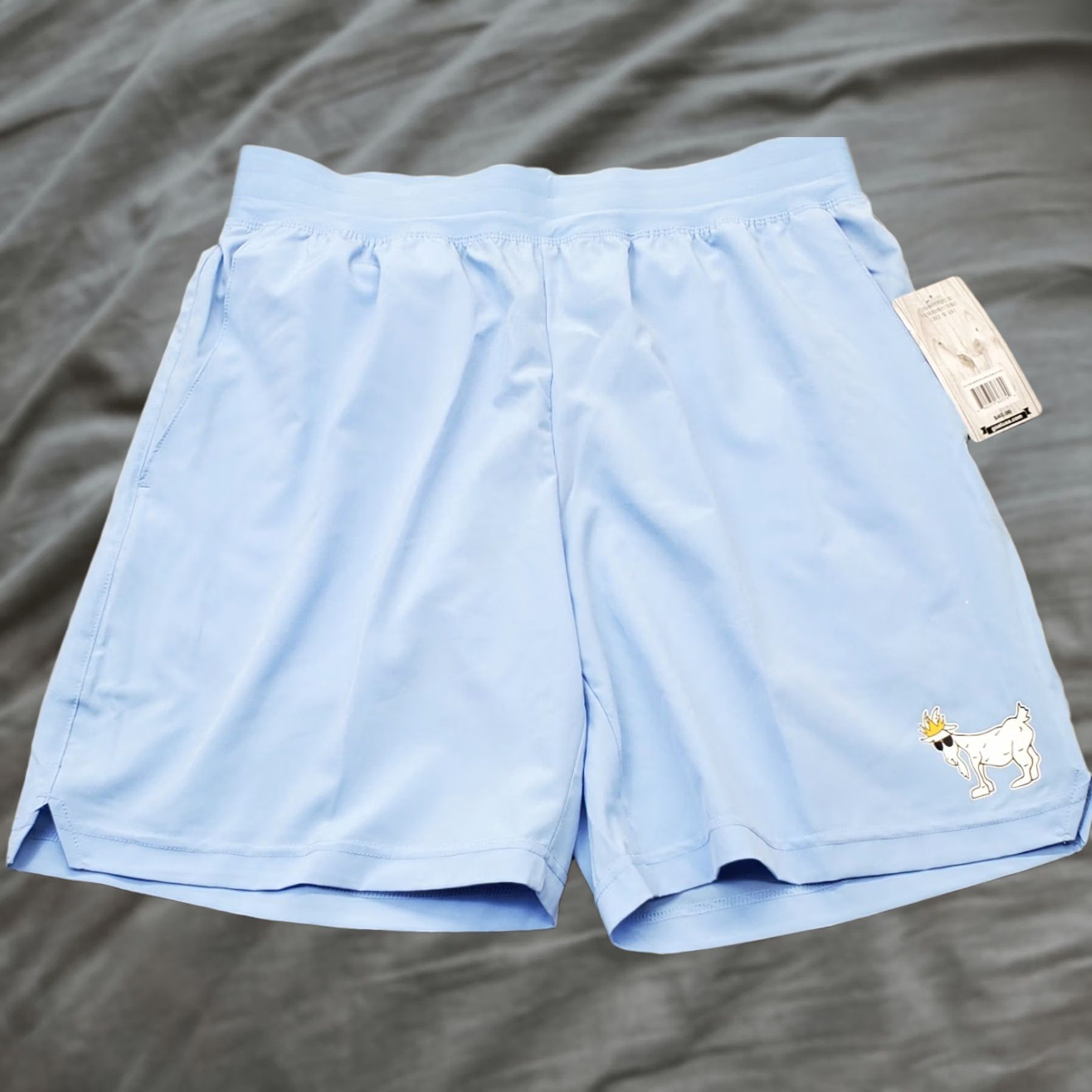 Vintage GOAT USA Shorts Womens M Blue Stretch Athletic Running Side Slit High Waist Size 32" / US 10 / IT 46 - 1 Thumbnail