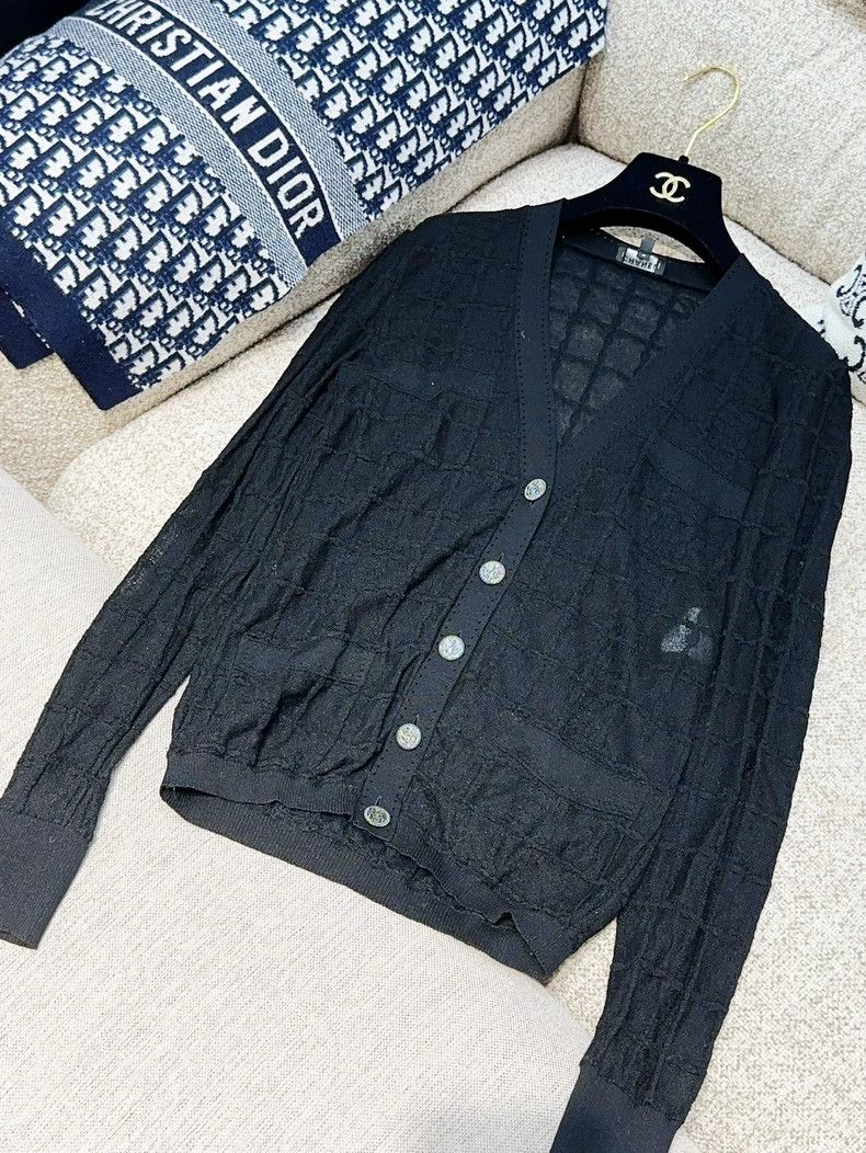 Chanel Chanel Cuban series black waffle plaid thin long-sleeved k Size XXS / US 00 / IT 34 - 2 Thumbnail