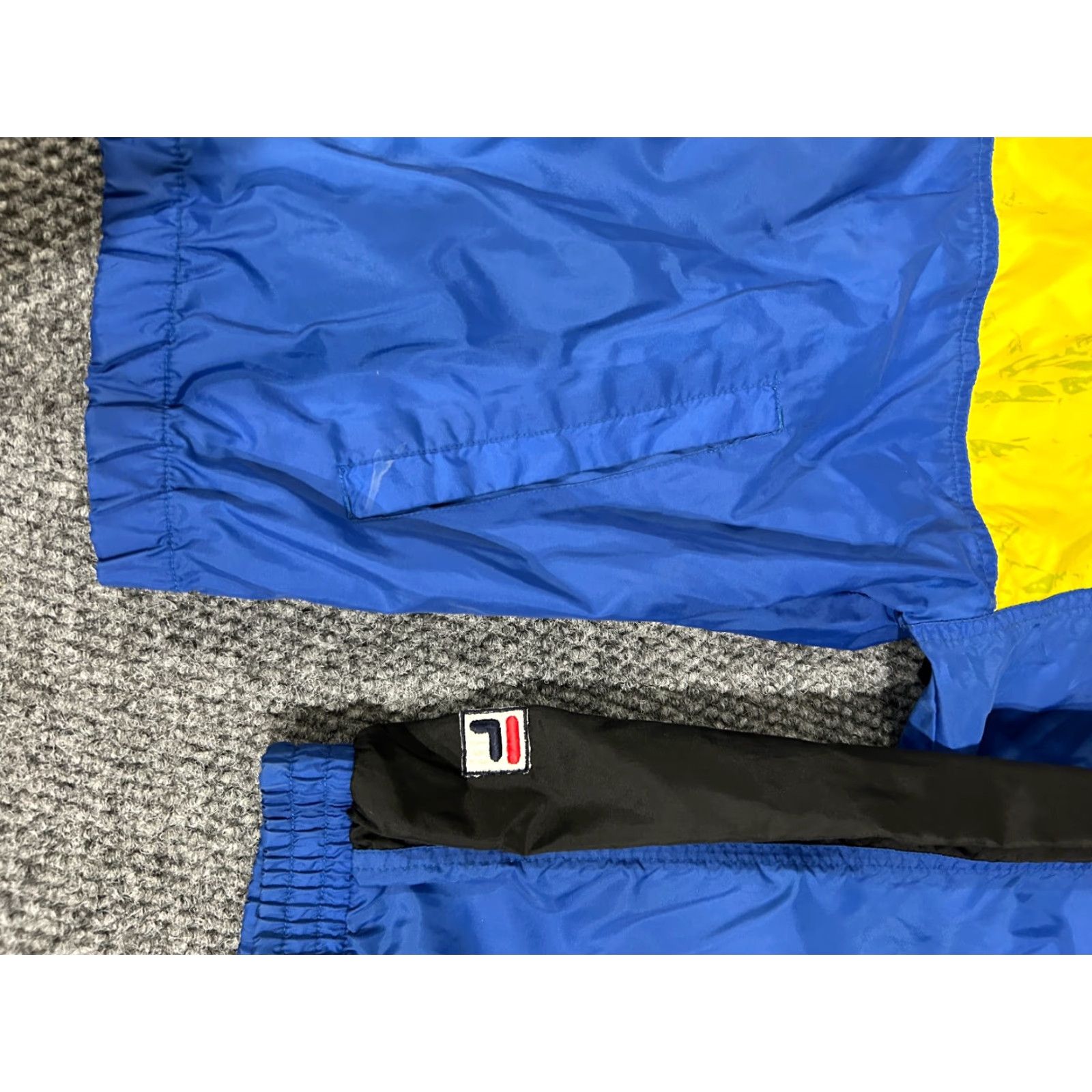 Fila VINTAGE FILA Windbreaker Jacket Mens XL Blue Yellow Black Full Zip Lightweight Jacket Size US XL / EU 56 / 4 - 4 Thumbnail