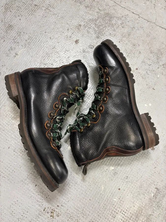 Vintage Dsquared2 Black Leather Hiking Boots Size US 12 / EU 45 - 8 Thumbnail