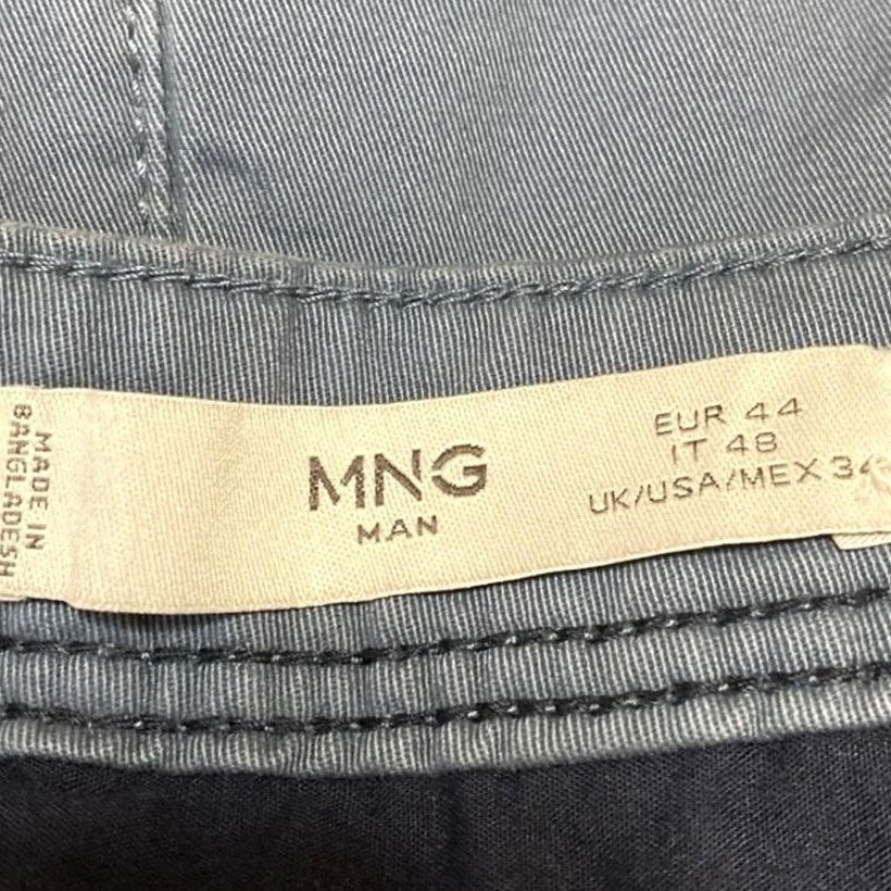Mango Mango Mens Shorts Size 34 Blue Chino Casual Straight Leg Mid Rise MNG Khaki Size US 34 / EU 50 - 4 Thumbnail