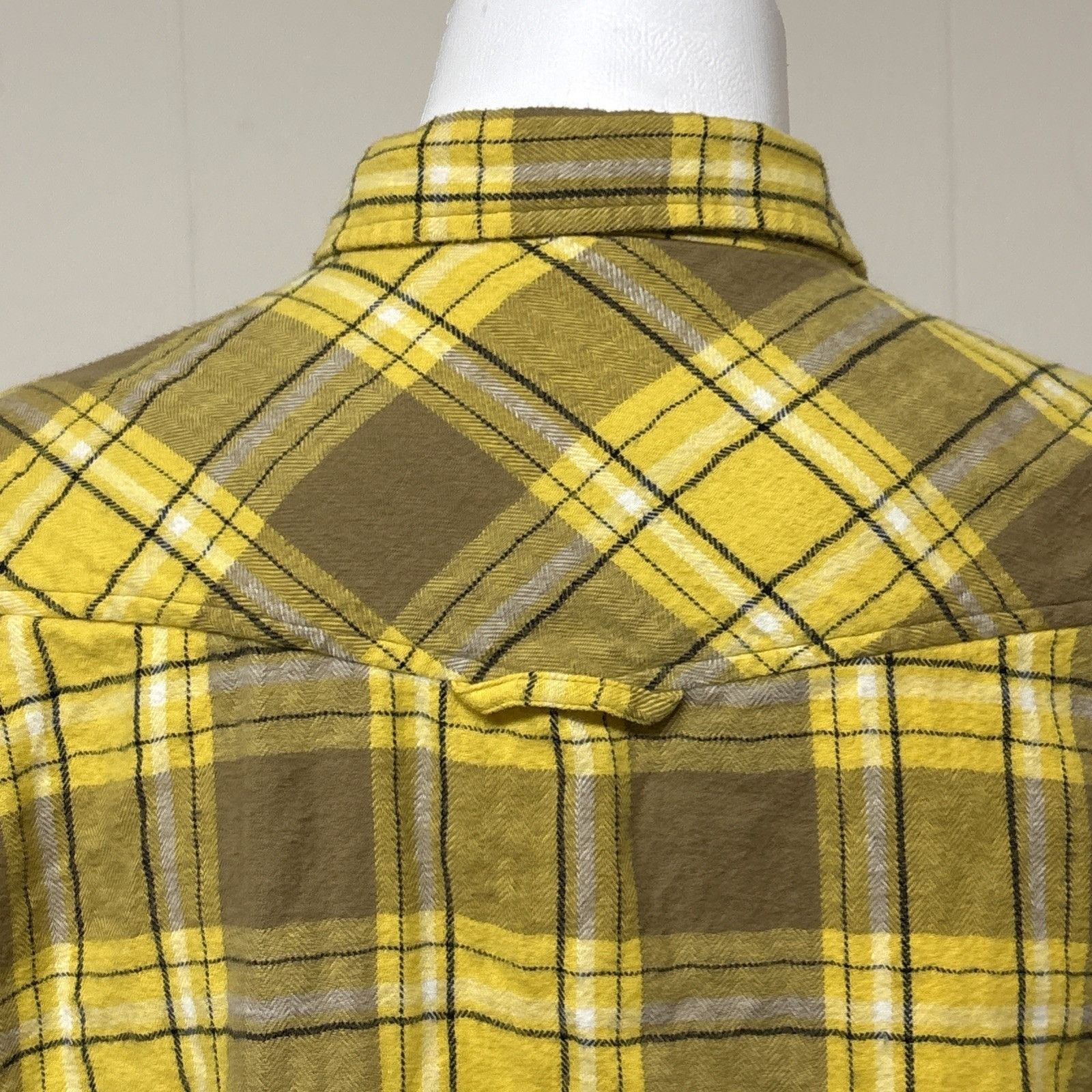 Other MR BALLEN Shirt Mens XL Yellow Black Plaid Flannel Strange D Size US XL / EU 56 / 4 - 4 Thumbnail