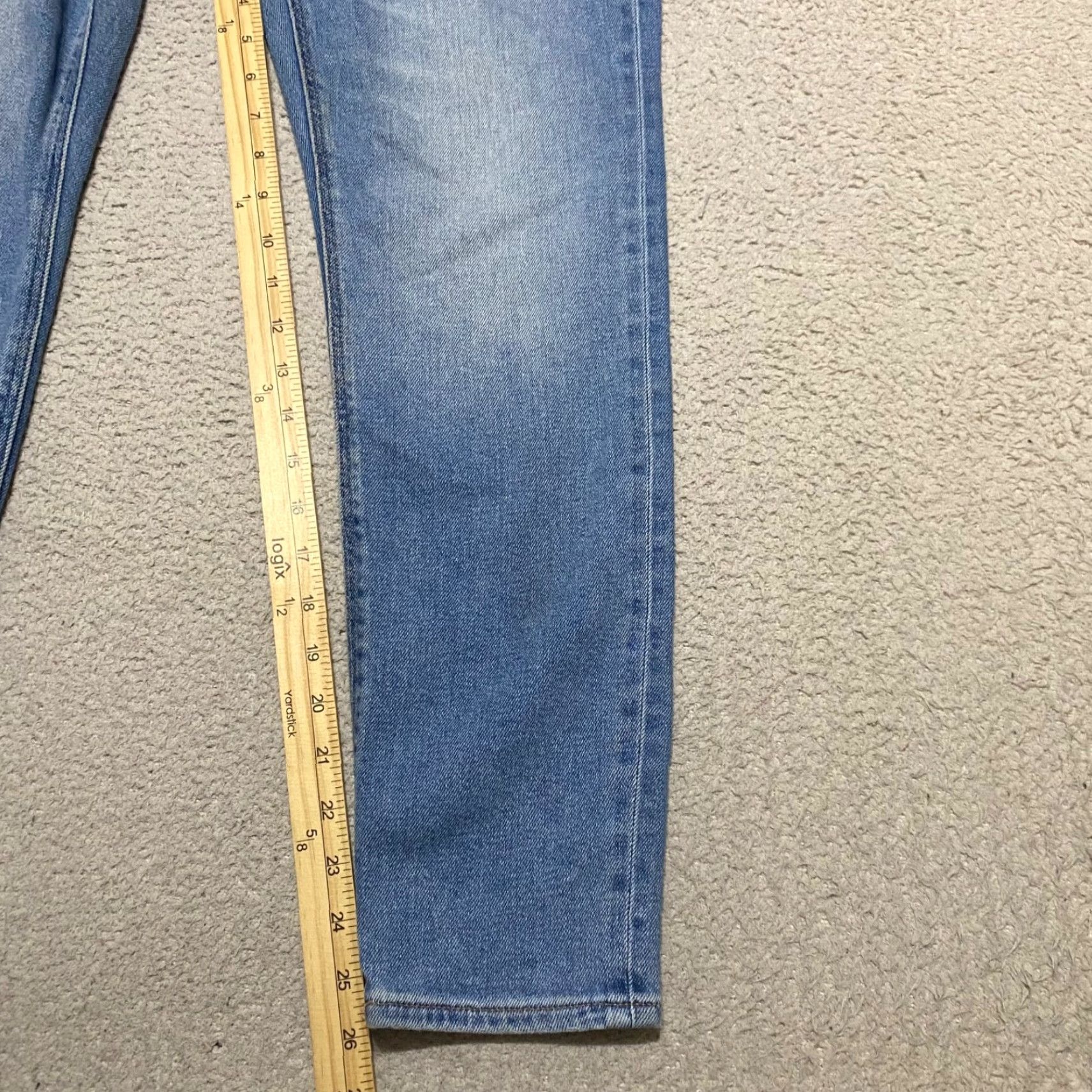 American Eagle Outfitters American Eagle Outfitters Mom Jeans Womens 0P Blue Denim Distressed High Rise Medium Wash Jeans Women Size 25" / US 0 / IT 36 - 6 Thumbnail