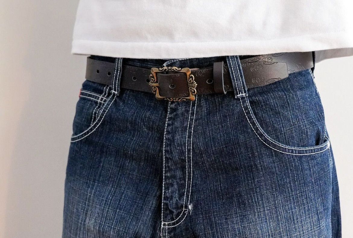 Vintage Brown and gold japan style belt Size ONE SIZE - 3 Thumbnail