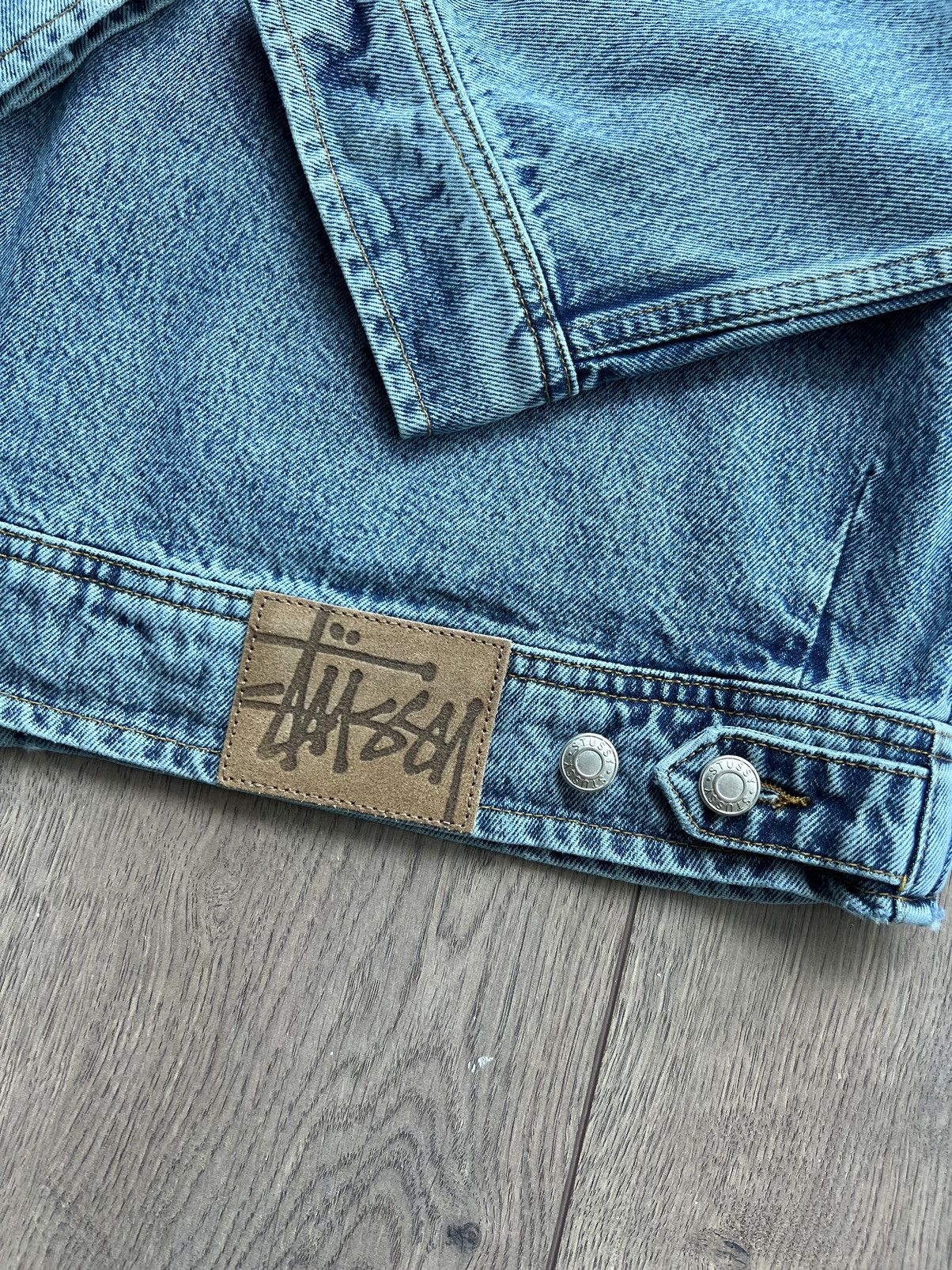 Stussy Stussy FW24 Denim Zip Up Work Jacket “Washed Blue” XL Size US XL / EU 56 / 4 - 5 Thumbnail