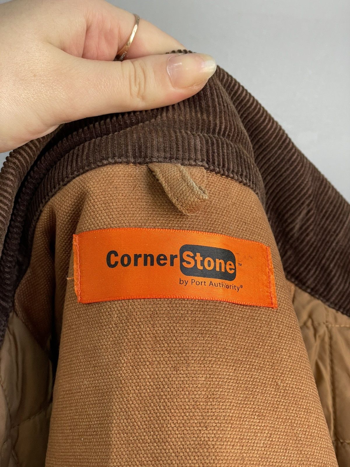 Carhartt Corner Stone Brown Workwear Jacket carhartt Embroidered y2k Size US L / EU 52-54 / 3 - 11 Thumbnail