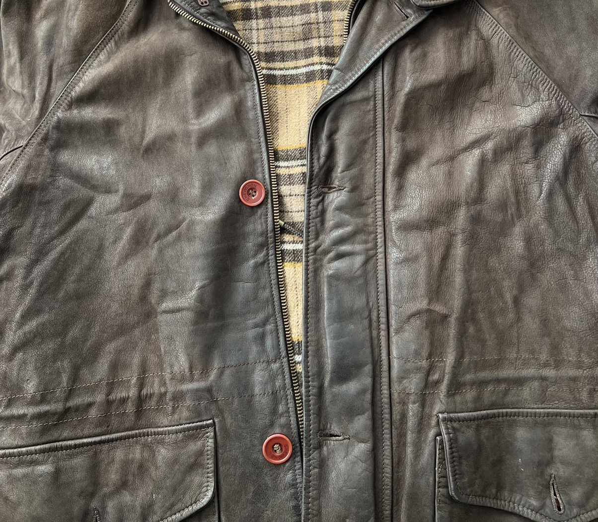 Chevignon Vintage 90s Chevignon Faded Heavy Leather Jacket Size US L / EU 52-54 / 3 - 16 Thumbnail