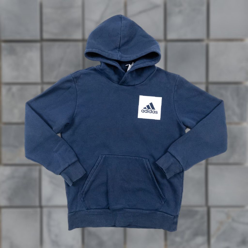 Adidas Adidas Hoodie Adult Medium Blue Pullover Hooded Sweatshirt Men Size M, Logo, Fleece, Cotton-Polyester, Regular Fit Size US M / EU 48-50 / 2 - 1 Thumbnail