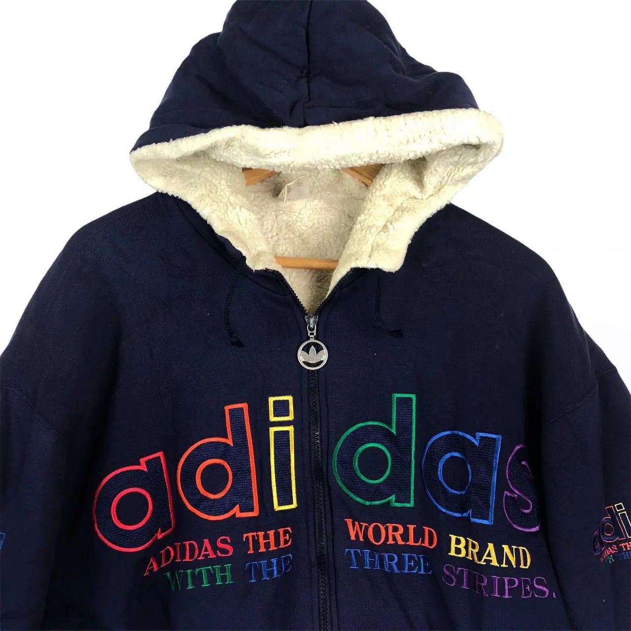 Adidas Vintage ADIDAS ORIGINALS Trefoil Hoodie Jacket 3 Stripes Size US L / EU 52-54 / 3 - 3 Thumbnail