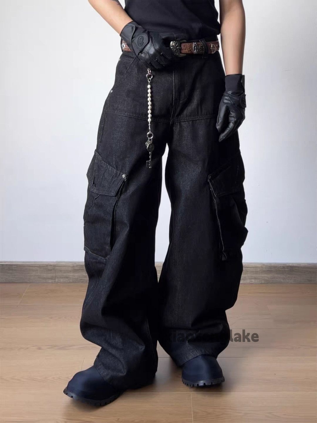 Jean xtl retro utility military loose baggy hiphop cargo jeans Size US 30 / EU 46 - 1 Thumbnail