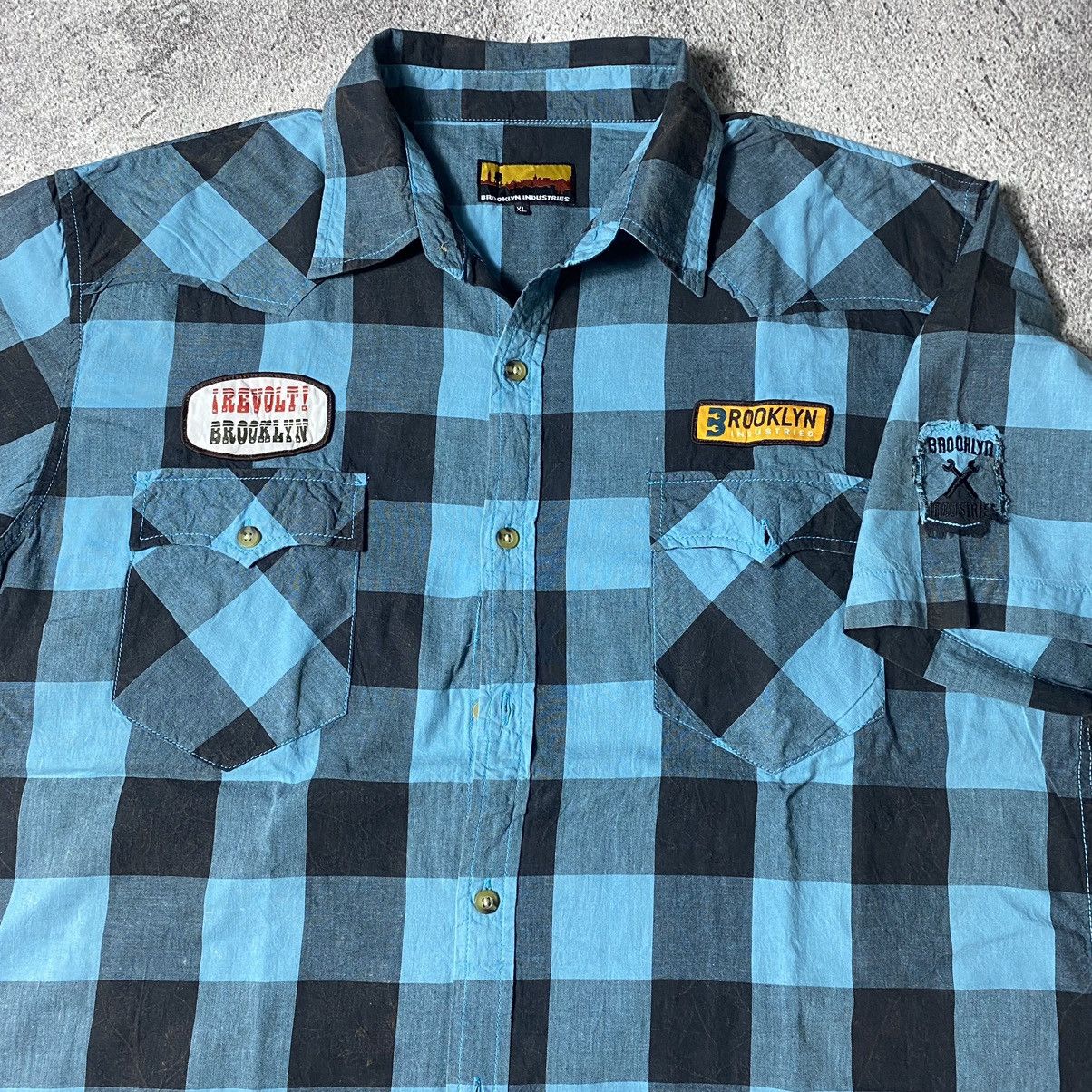 Brooklyn Industries × If Six Was Nine Brookly Industries Flannel Patchwork Shirt Size US XL / EU 56 / 4 - 4 Thumbnail