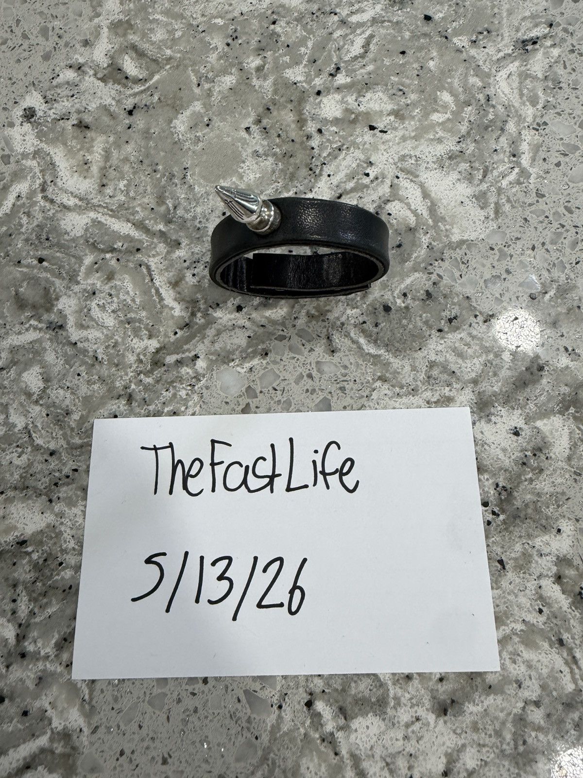 Chrome Hearts Chrome Hearts Spike Leather Bracelet Size ONE SIZE - 1 Thumbnail