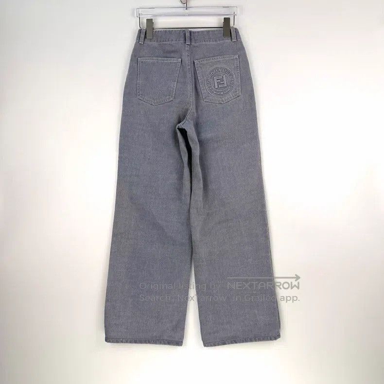 Fendi Fendi Gray Blue Double F Logo Jeans Size 24" / US 00 / IT 34 - 4 Thumbnail