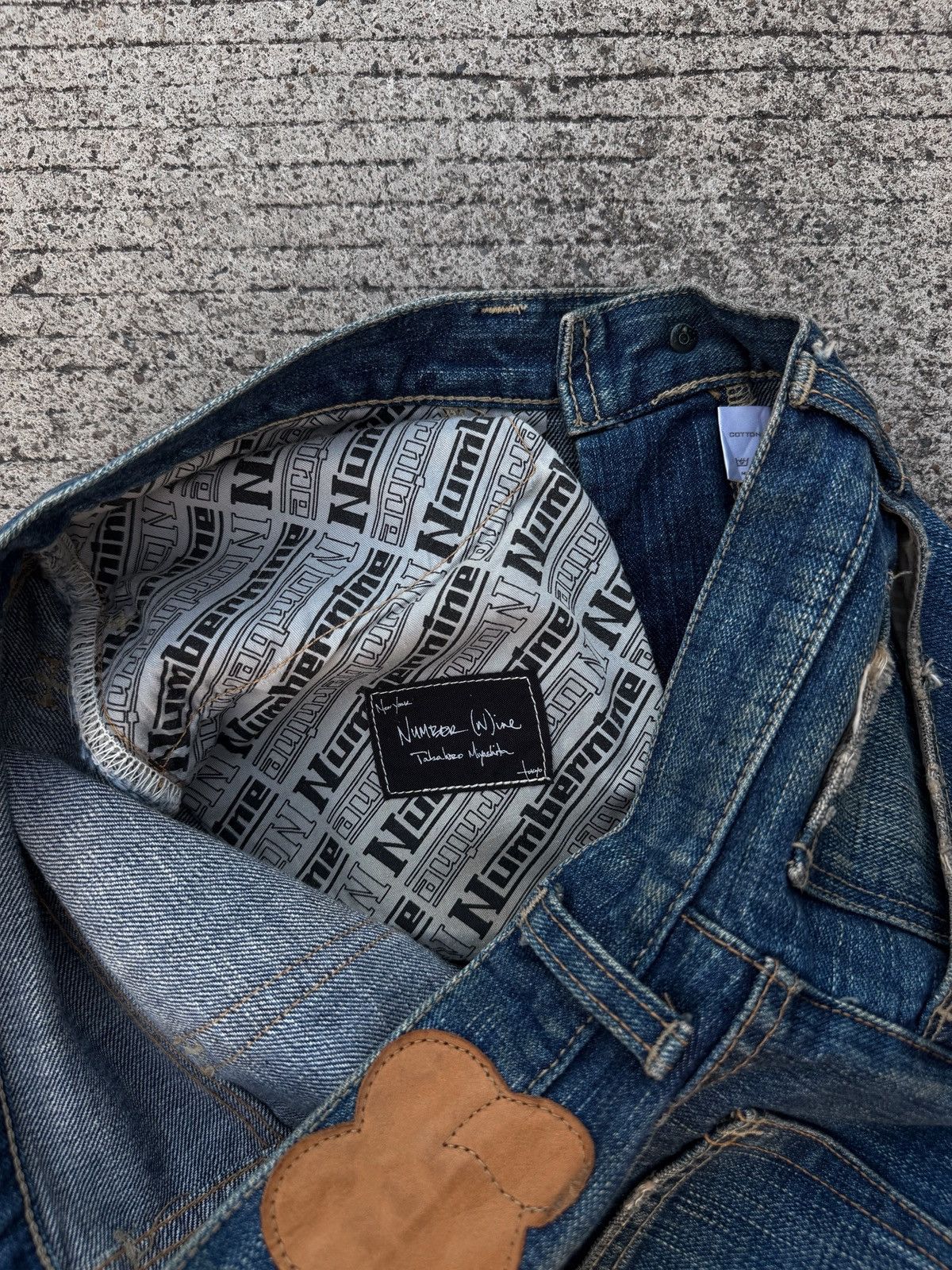 Number (N)ine Number (N)ine AW04 Patch Grunge Denim Size US 32 / EU 48 - 4 Thumbnail