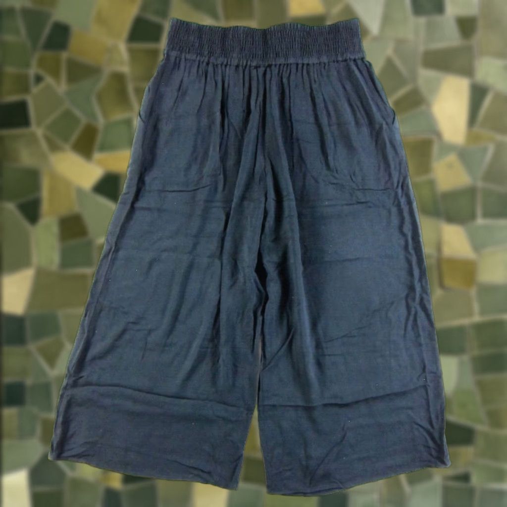 Industrie NWT Industry Republic Clothing Slate Blue Pocket High Rise Wide Leg Capri Pant L Size 36" / US 14 / IT 50 - 1 Thumbnail