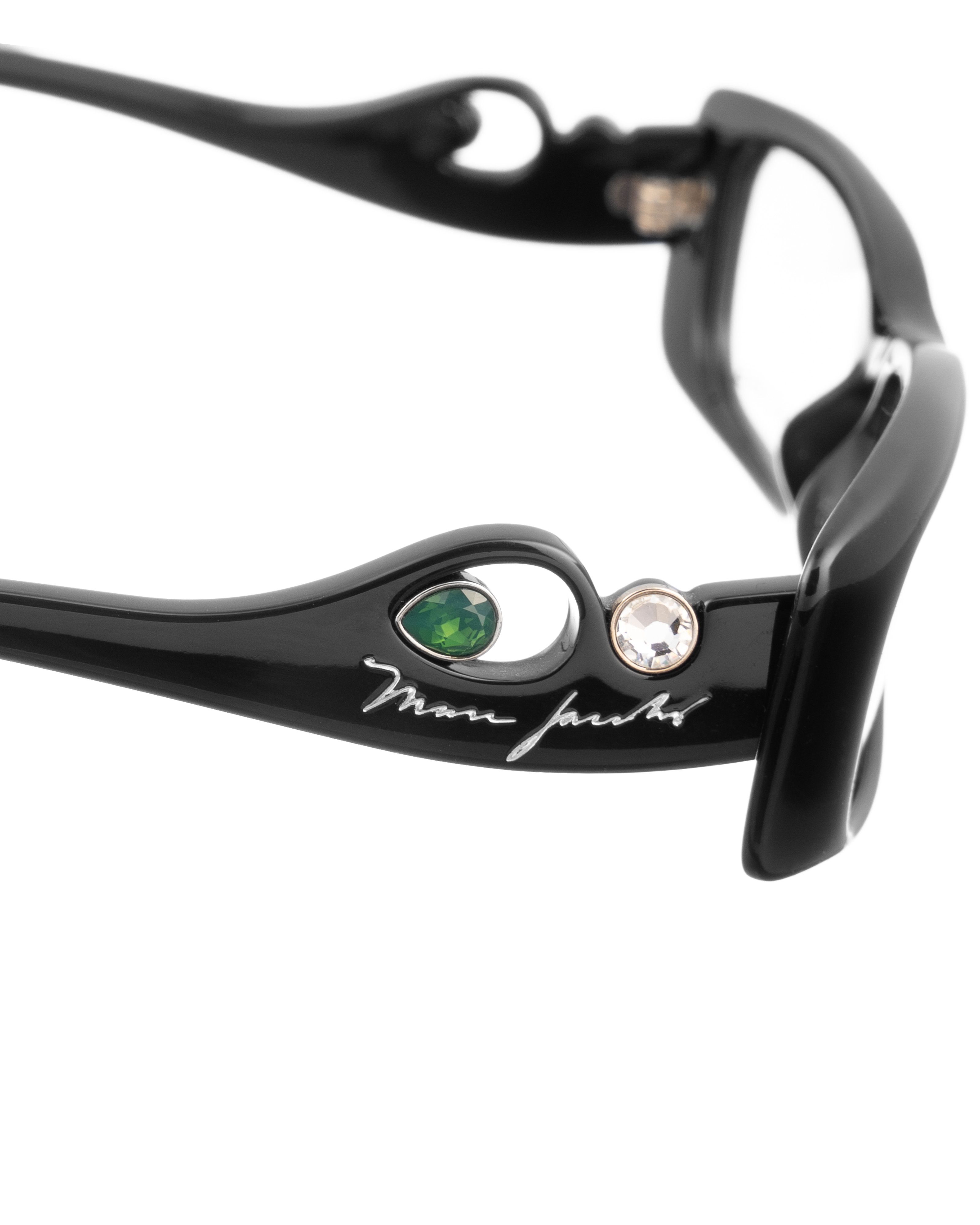 Marc Jacobs Marc Jacobs 00s Black Cat-Eye with Gems Glasses Size ONE SIZE - 1 Thumbnail