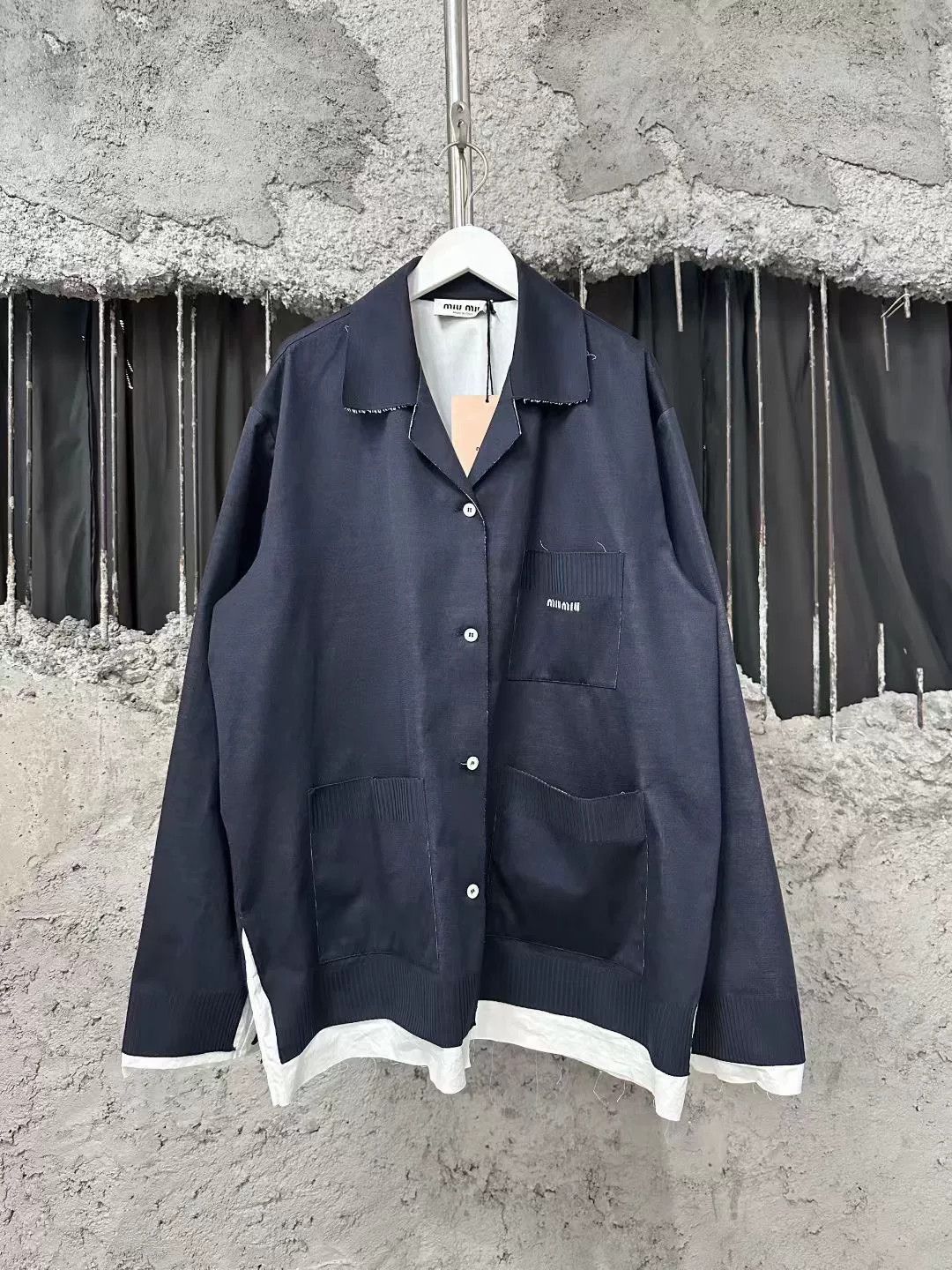 Miu Miu miu miu navy knit jacket Size M / US 6-8 / IT 42-44 - 1 Thumbnail