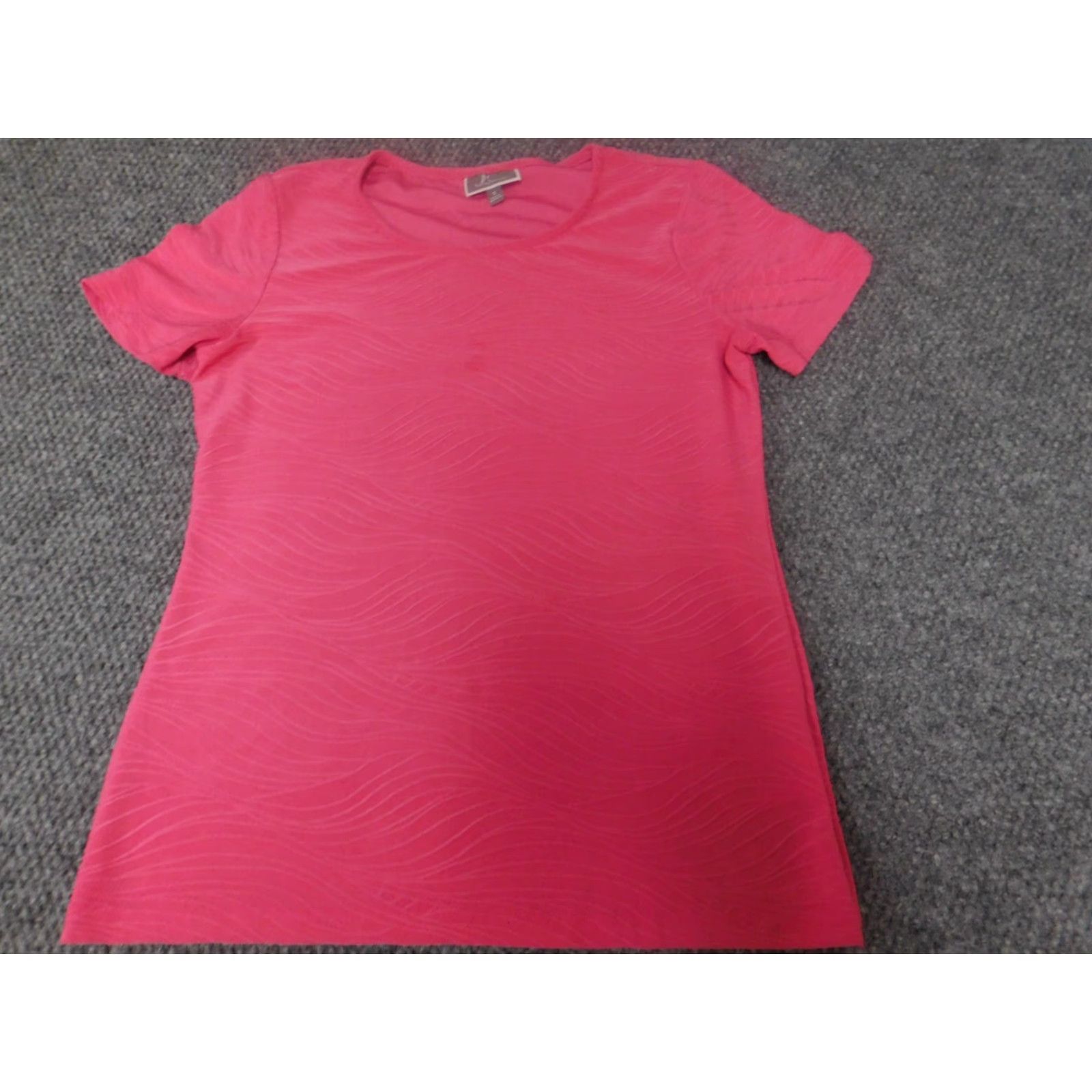 JM Collection JM Collection Shirt Womens Small Pink Polyester Stretch Crew Neck Pullover Casual Blouse Size S / US 4 / IT 40 - 3 Thumbnail