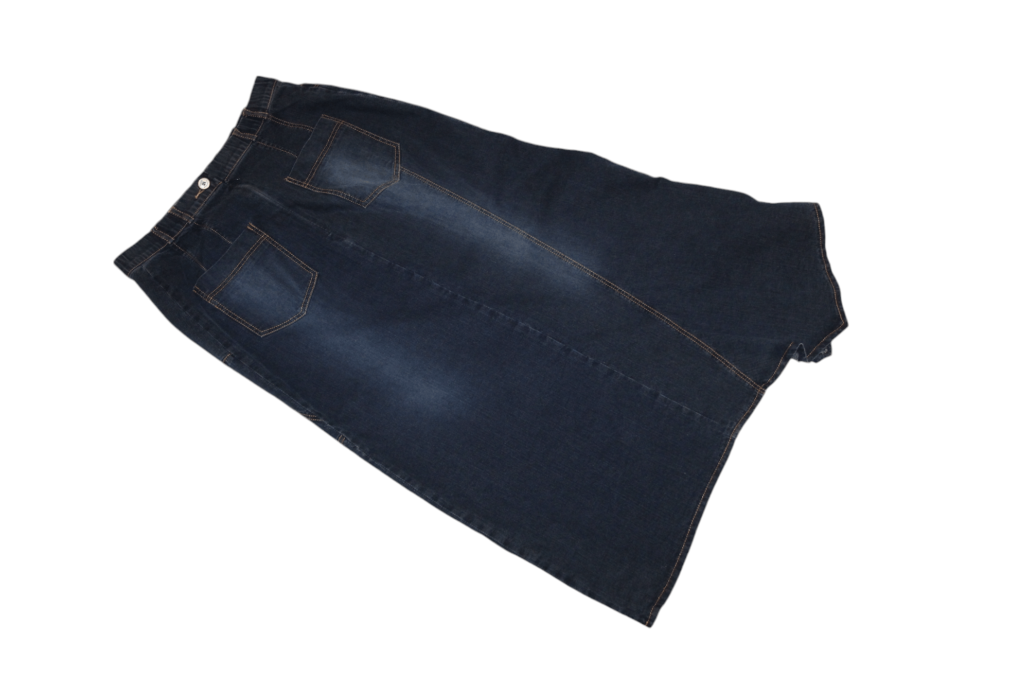 Marithe + Francois Girbaud RARE VTG🔥Fred Sabatier Asymmetrical Faded Denim Cargo Skirt Size 32" / US 10 / IT 46 - 6 Thumbnail