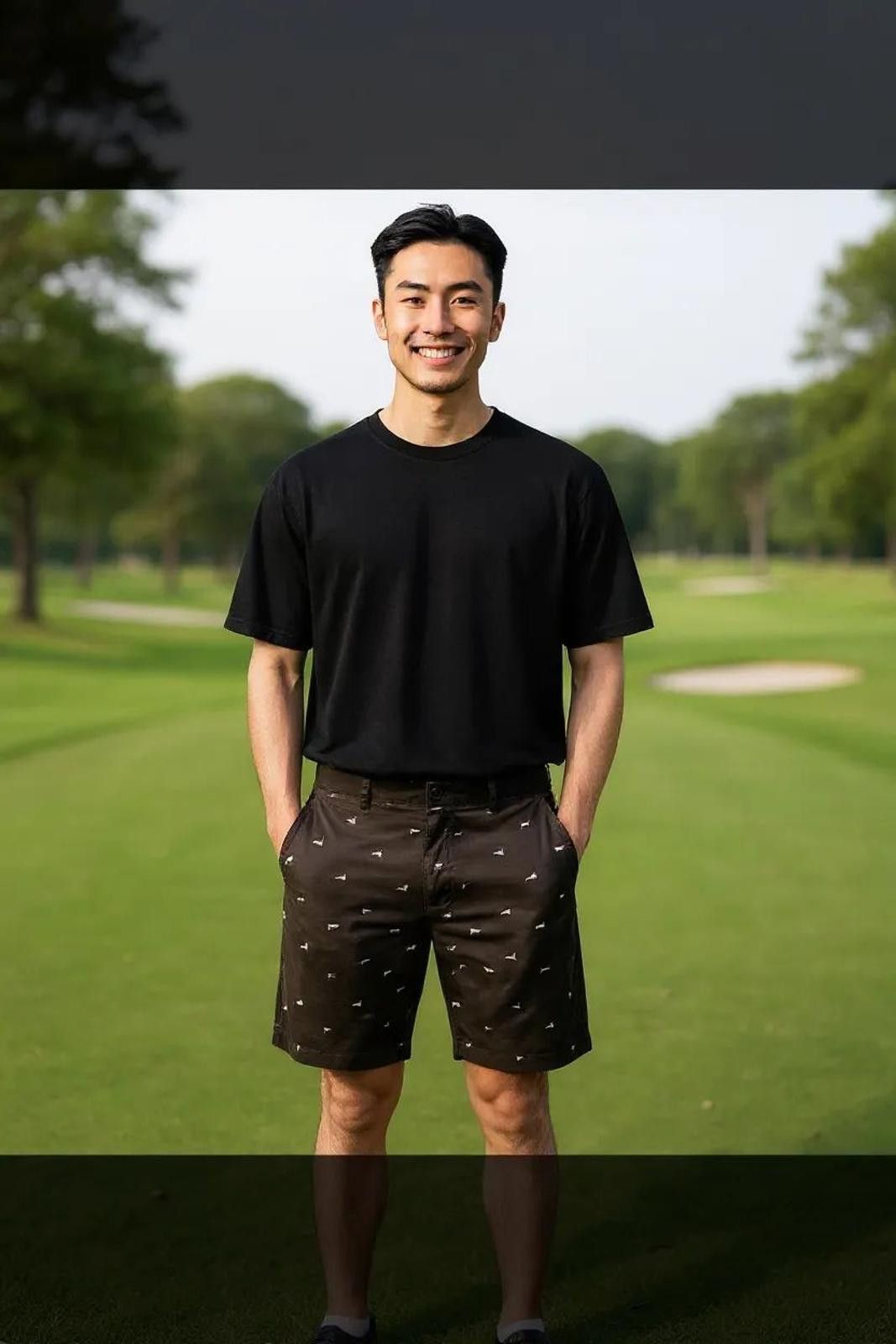 Chaps Chaps Men's Casual Brown Shorts with Small Pattern Size US 38 / EU 54 - 1 Thumbnail