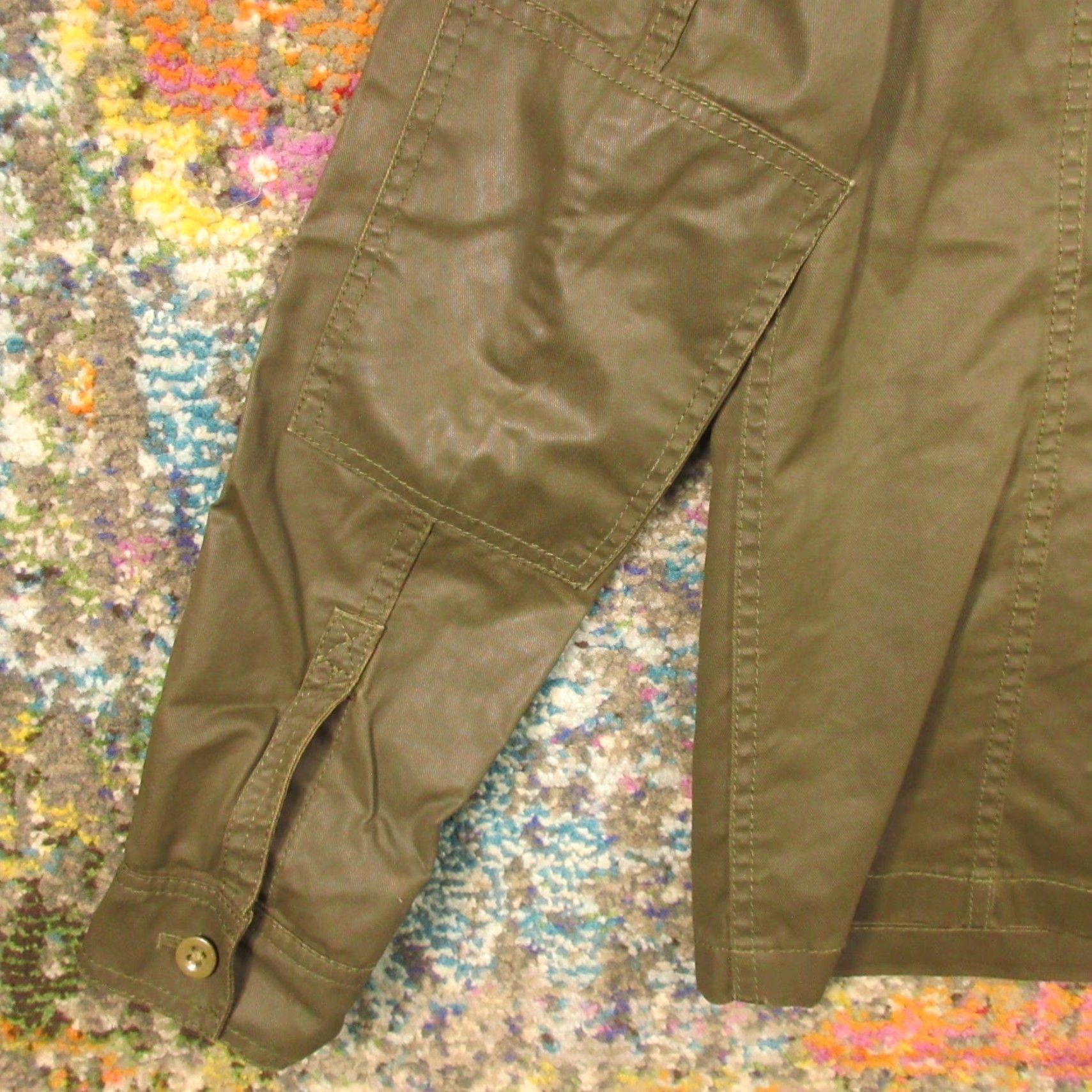 J.Crew VINTAGE J.CREW Washed & Aged Utility Jacket XS Brown Waxed Cotton Field Barn Coat Size XS / US 0-2 / IT 36-38 - 5 Thumbnail